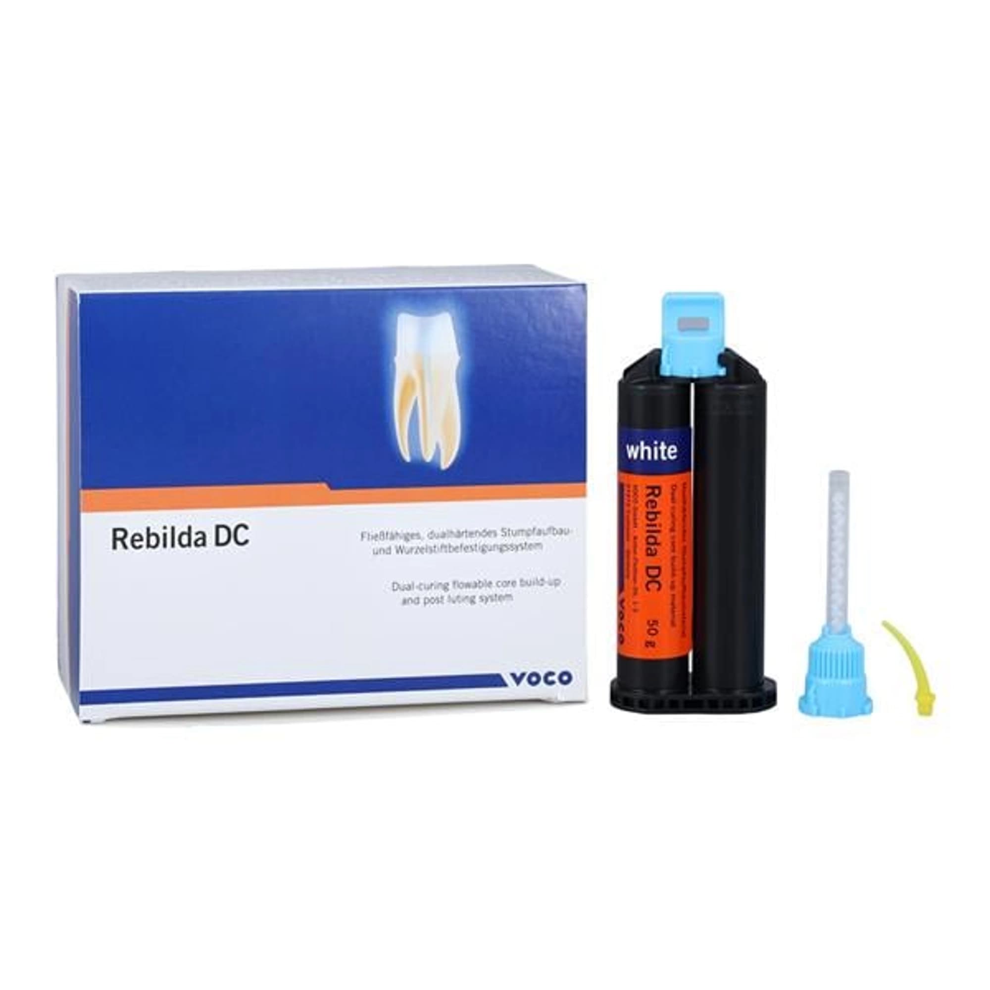 Voco Rebilda DC Core Build-Up Composite, White, 50 g Cartridge Refill with Mixing and Intraoral Tips thumbnail 11