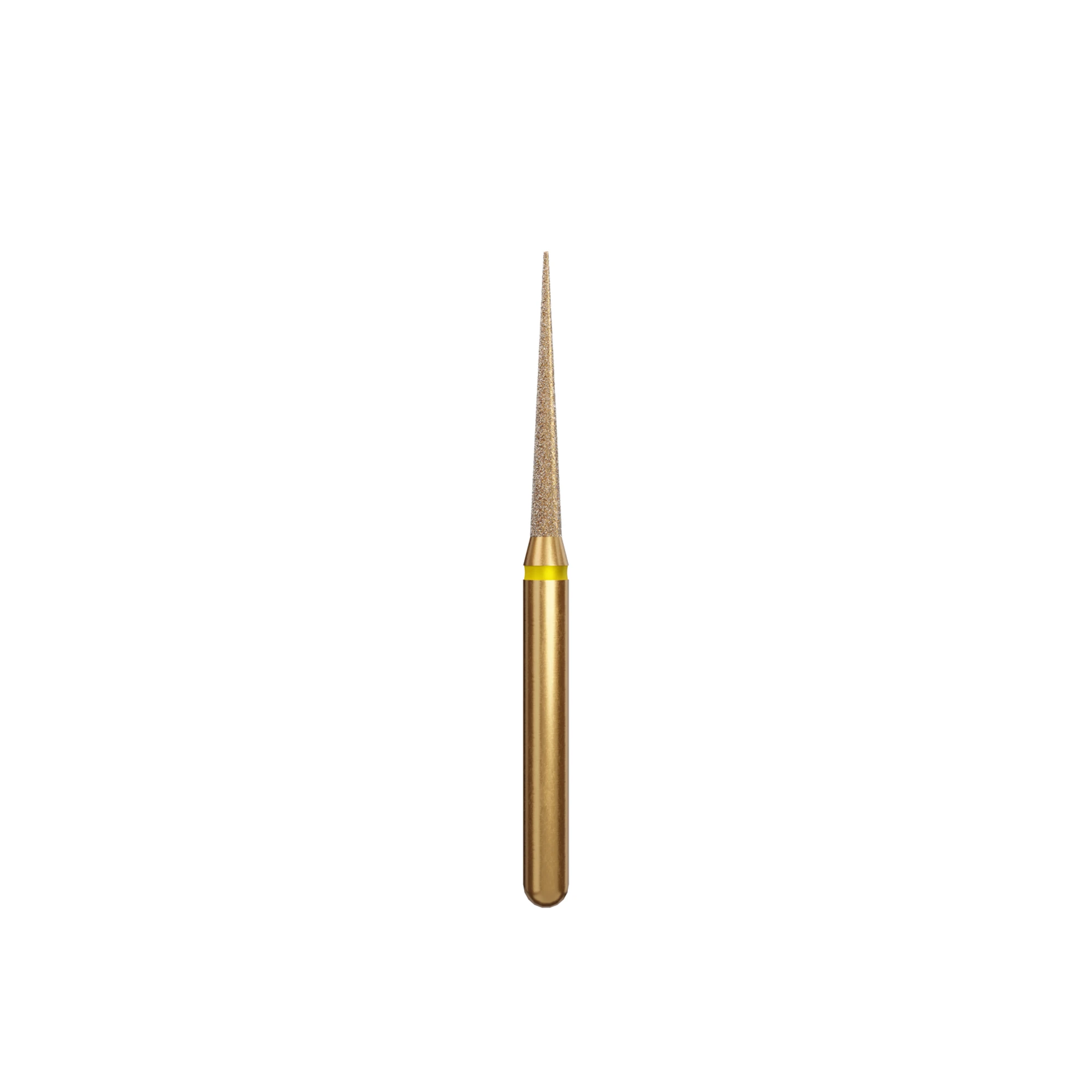 Alpen Diamond Bur, FG, Needle/Flame, Extra Fine, Yellow, #859-014EF, 1.4 mm Head, 10 mm Length, 5/Pk, 60032409 thumbnail 2