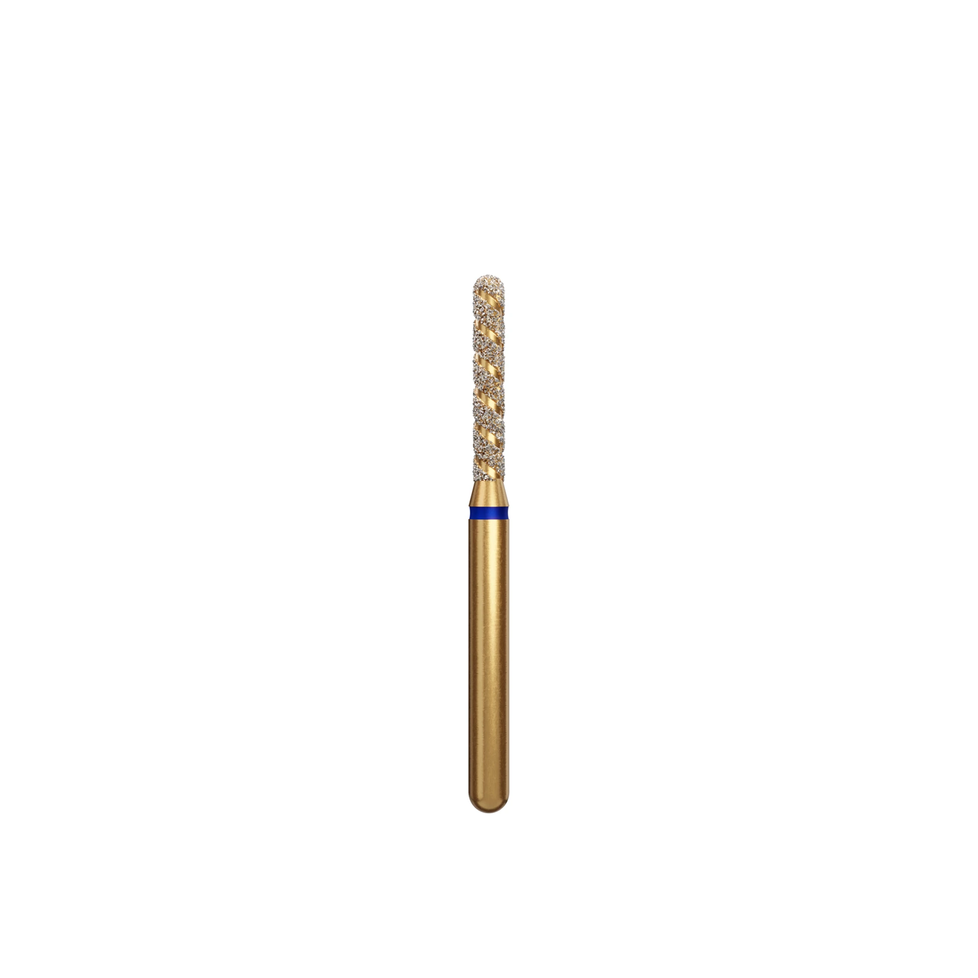 Alpen TurboCut Diamond Bur, FG, Round End Cylinder, Medium Grit, Blue, #881-014M, 1.4 mm Head, 8 mm Head Length, 5/Pk thumbnail 2