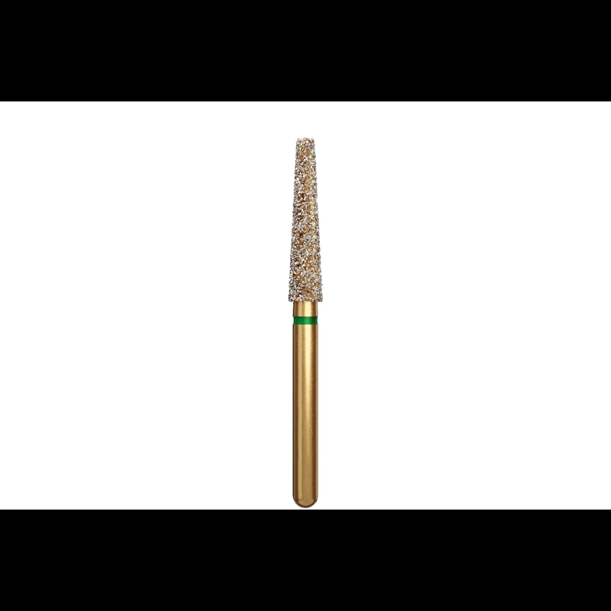 Alpen Diamond Bur, FG, Flat End Taper, Coarse, Green, #848-023C, 2.3 mm Head, 10 mm Head Length, 5/Pk, 60032175 thumbnail 2