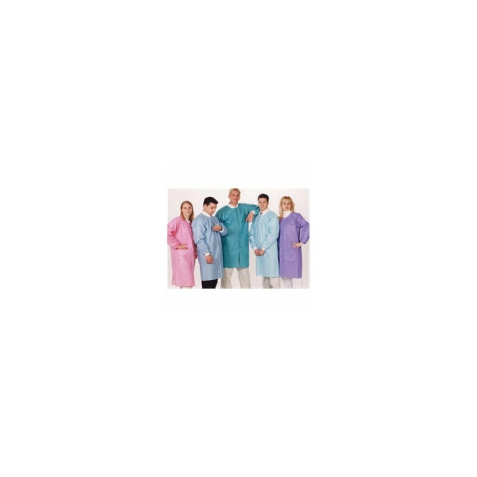ValuMax Extra-Safe Lab Coat, White, X-Large, Knee Length, Knit Collar & Cuffs, Snap Front, AAMI Level 3, 10/Pack, 3660WHXL-K thumbnail 9