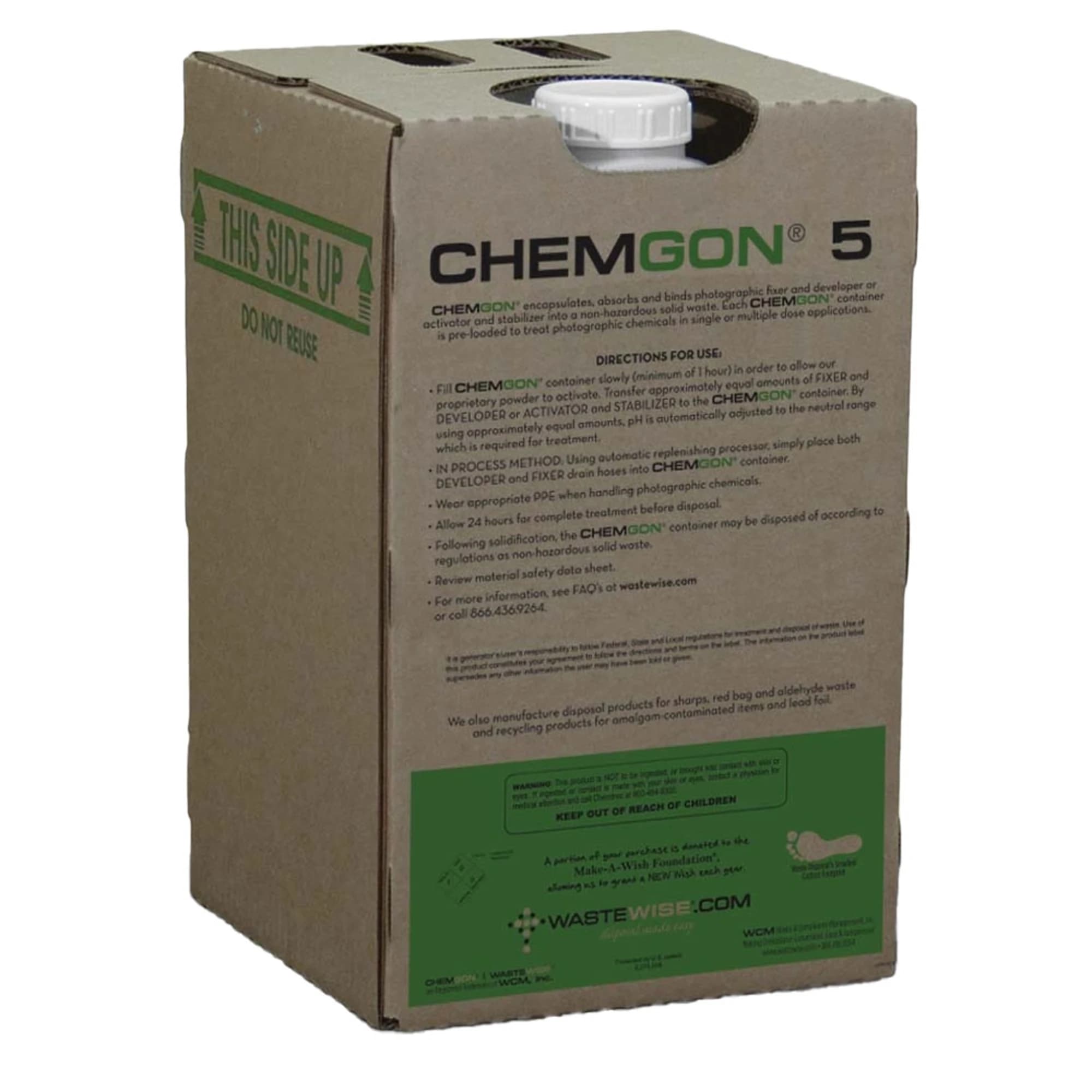 Chemgon Fixer and Developer Treatment and Disposal System, 5 Gallon, CHG5 thumbnail 2