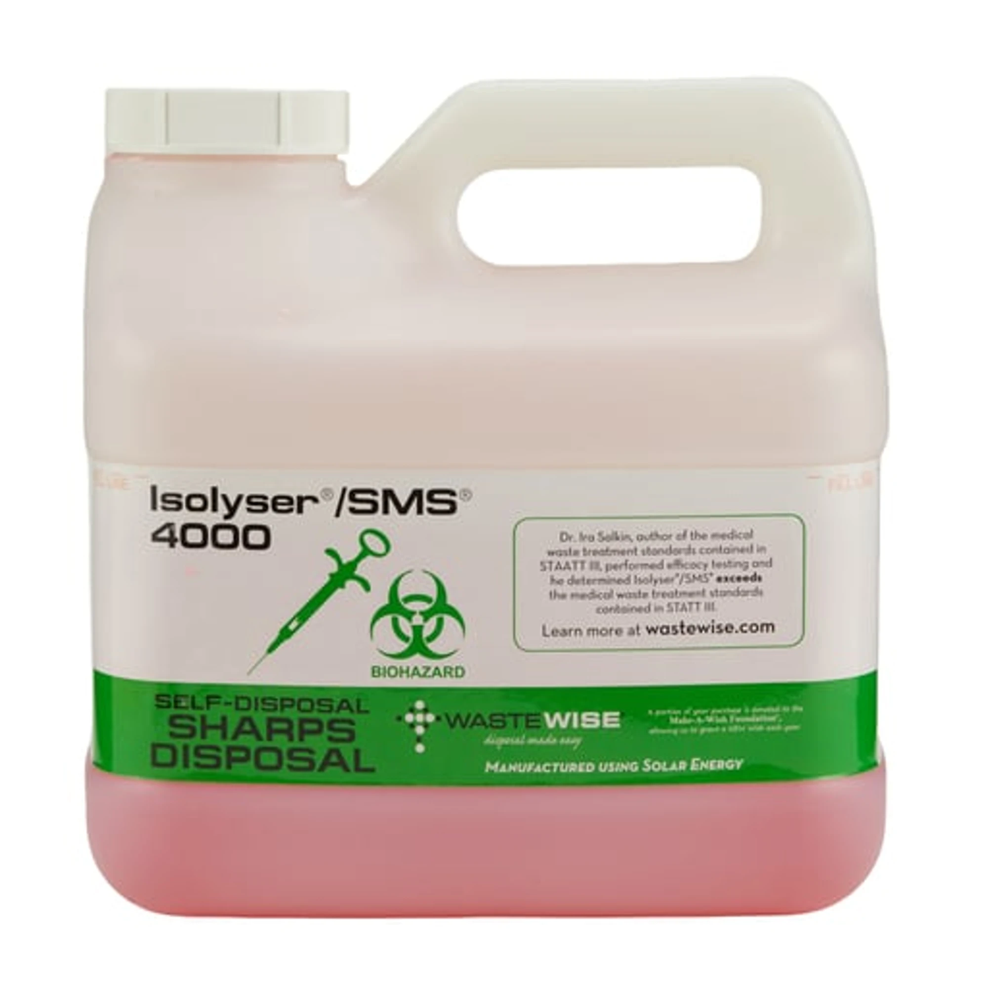 Isolyser SMS 4000 Sharps Self-Disposal System, 5.8 Liter (1.5 Gallon), White, SMS4000 thumbnail 2