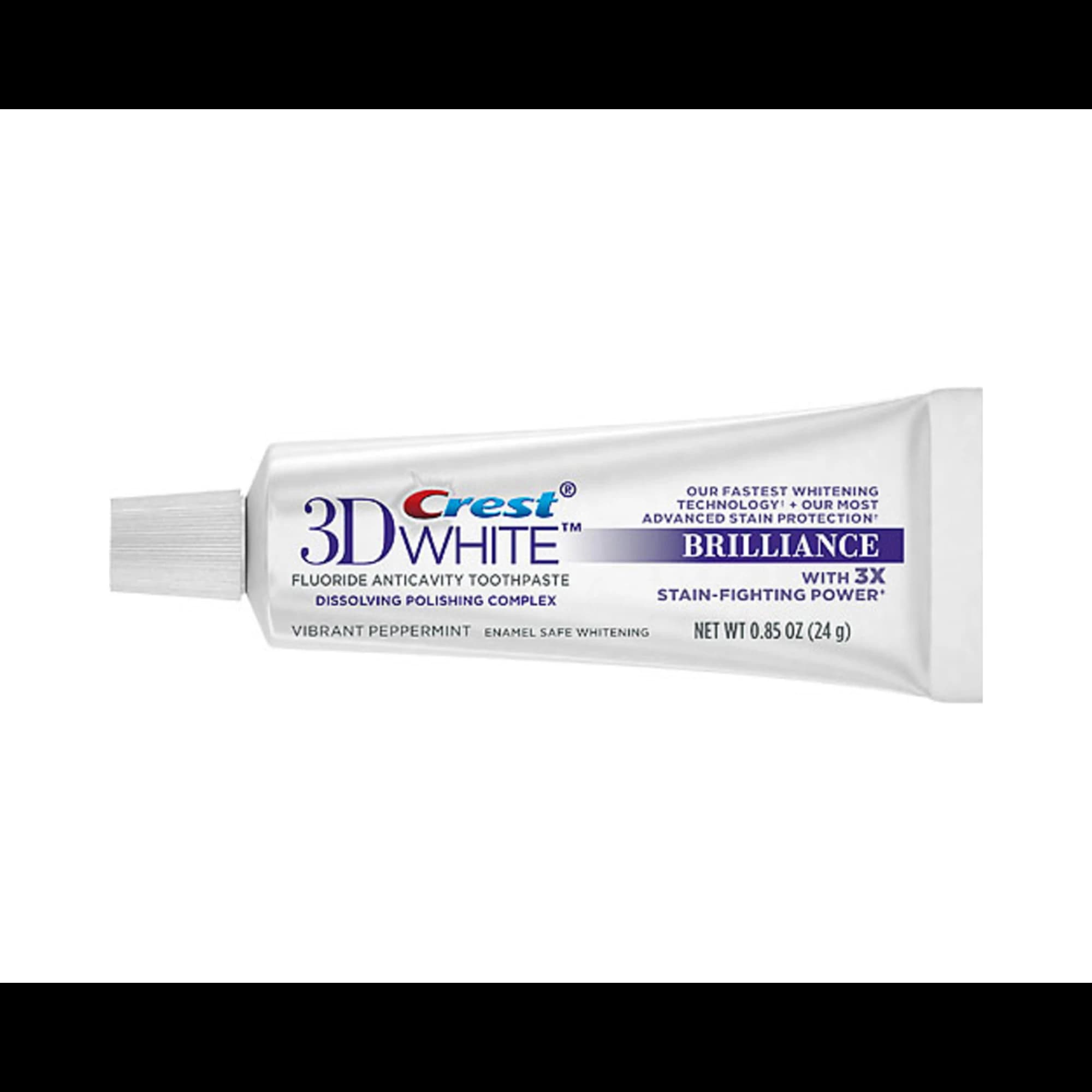 Crest 3D White Brilliance Toothpaste, Vibrant Peppermint, 0.85 oz Tube, 72/Case, 80717080 thumbnail 8