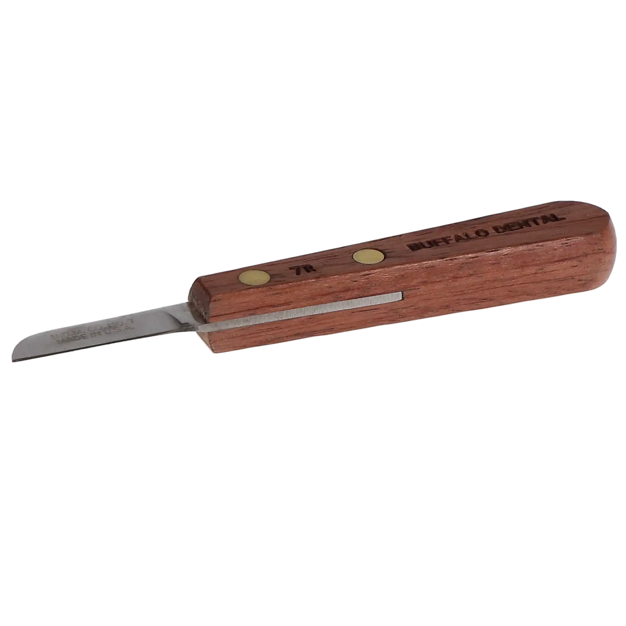 Buffalo Dental #7R Lab Knife for Light Plaster & Compound, Rosewood Handle, 1-1/2" Carbon Steel Blade, 55600 thumbnail 2