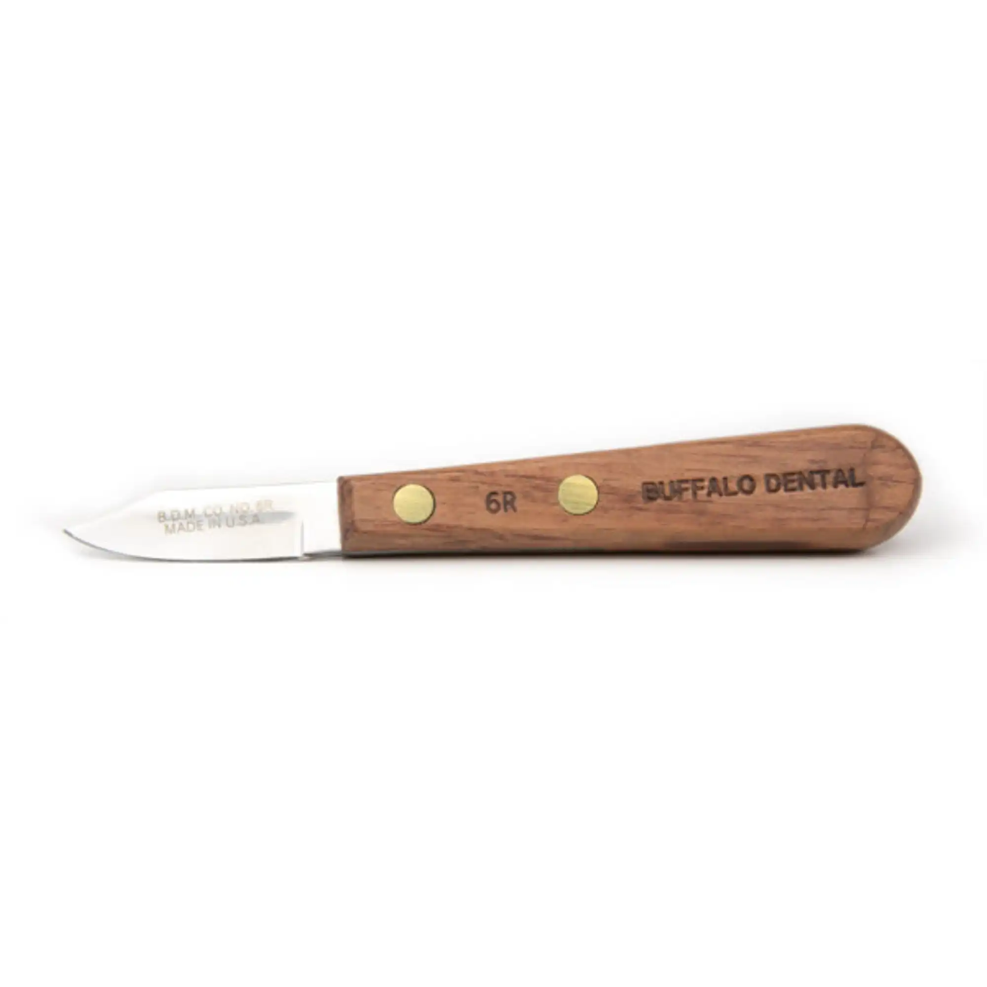 Buffalo Dental #8 Plaster Knife, Green Line Enameled Wood Handle, 2" Carbon Steel Blade, 55630 thumbnail 2
