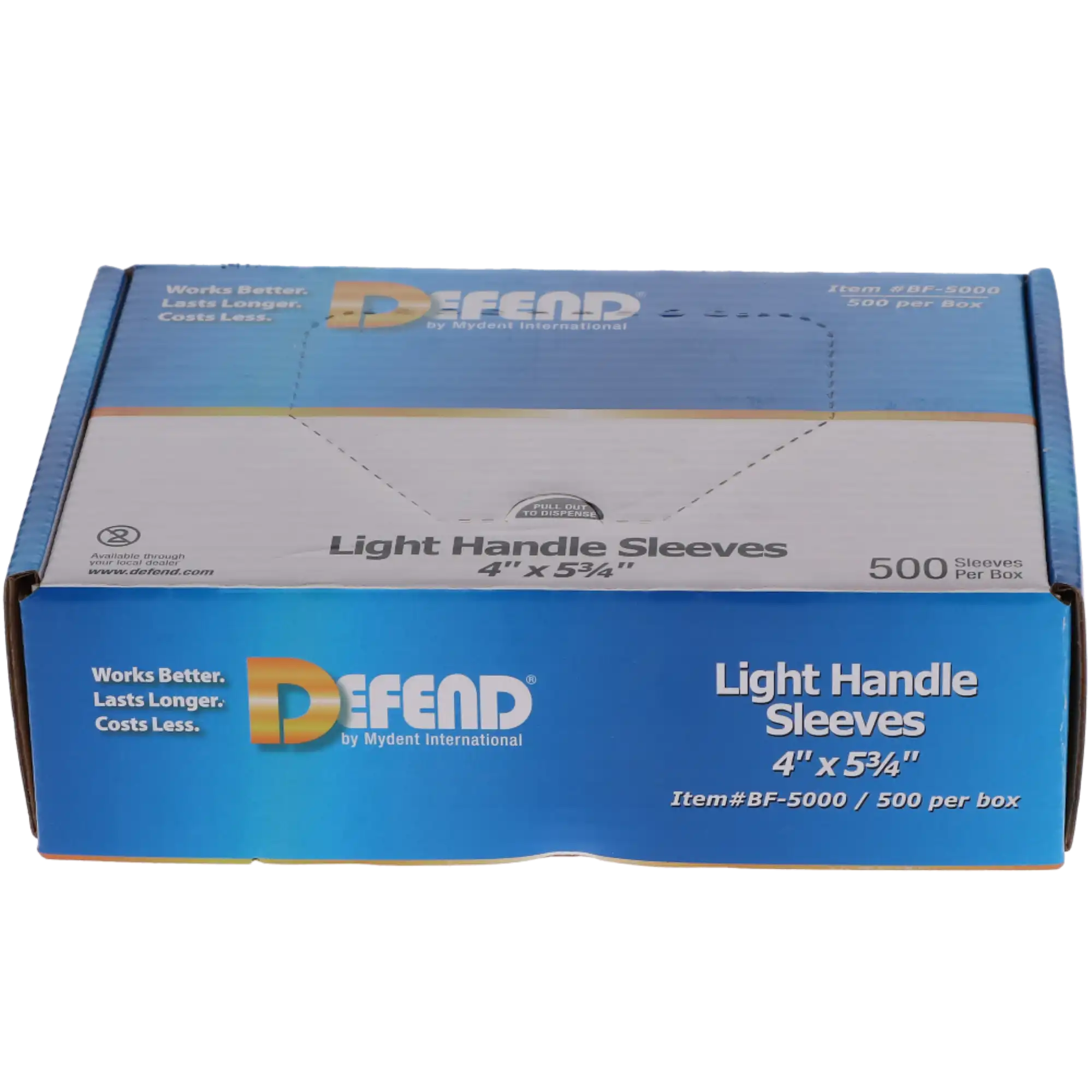 Defend T-Style Light Handle Sleeves, 4" x 5-3/4", Clear, 500/Box, BF5000 thumbnail 5