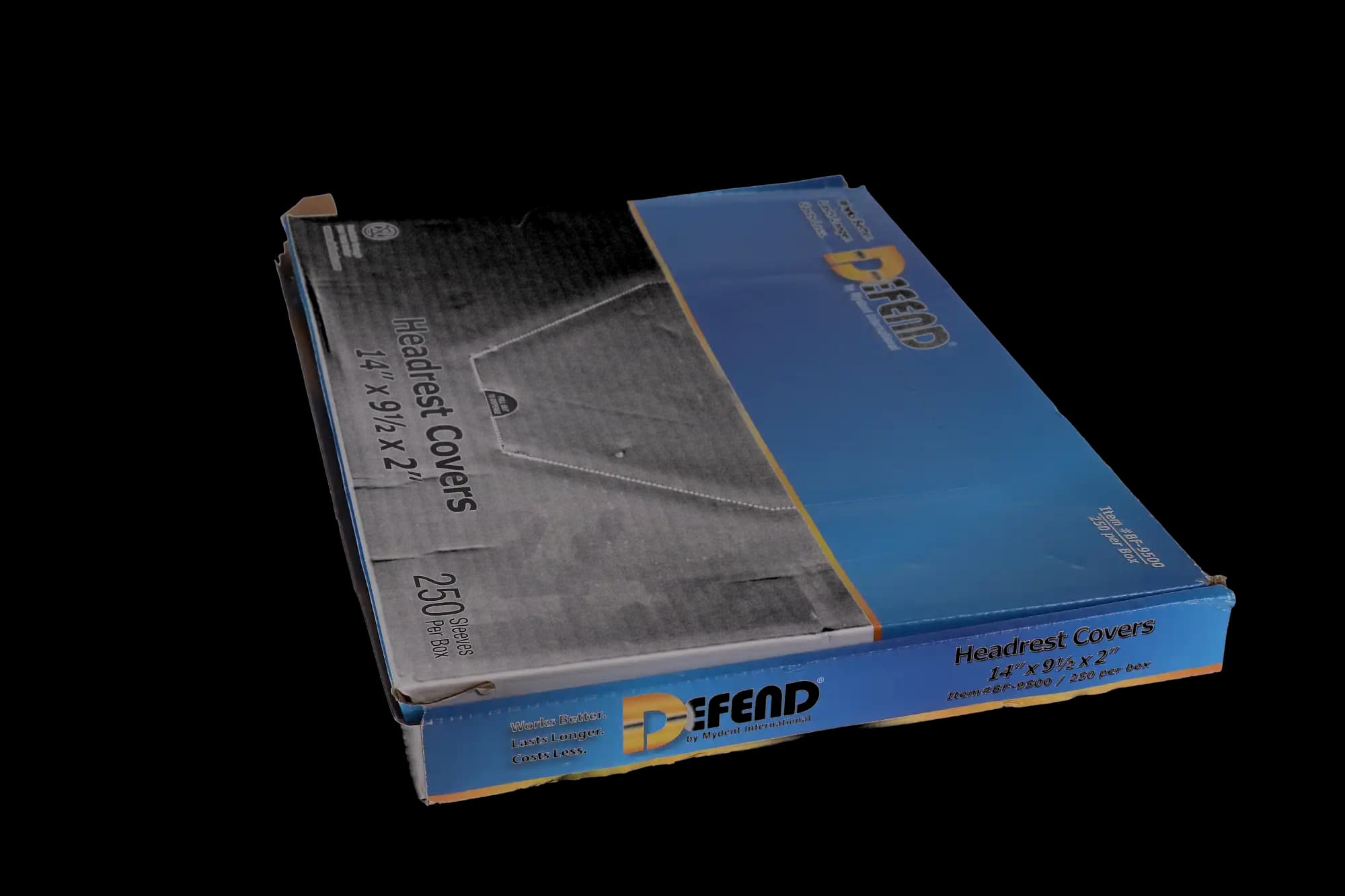 Defend Plastic Headrest Covers, 14" x 9.5" x 2", Clear, Disposable, 250/Box, BF9500 thumbnail 7