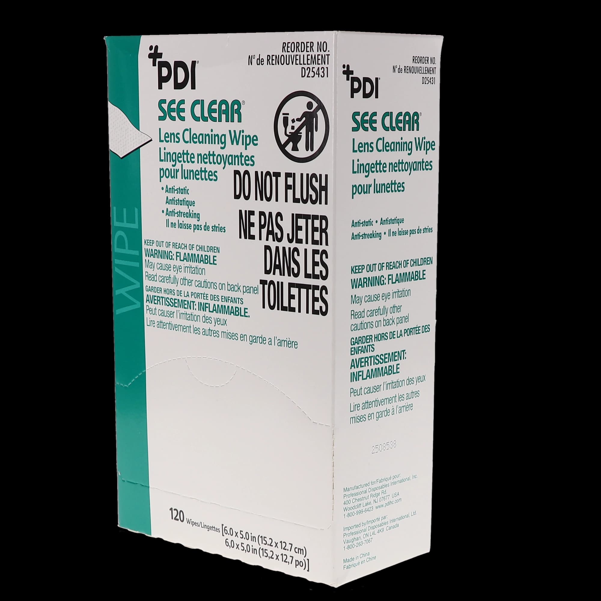 See Clear Lens Cleaning Wipes, Pre-Moistened, Anti-Fog & Anti-Static, 5" x 6", 120/Box, D25431 thumbnail 14