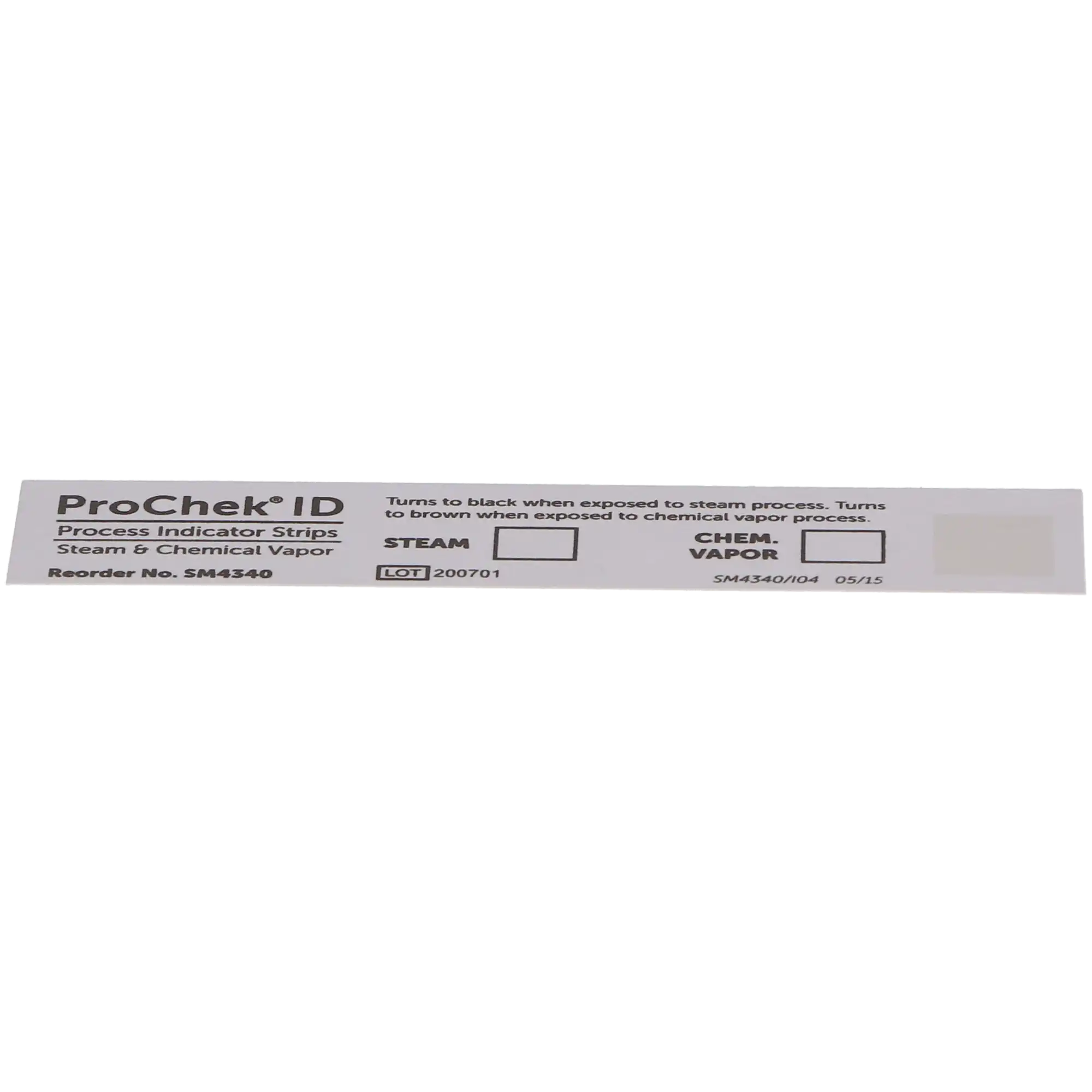 ProChek ID Process Indicator Strips for Steam and Chemical Vapor, 4" x 3/4", 250/Box, SM4340 - ProChek ID Indicator Strips for Steam/Vapor 250/Pk - Image 1