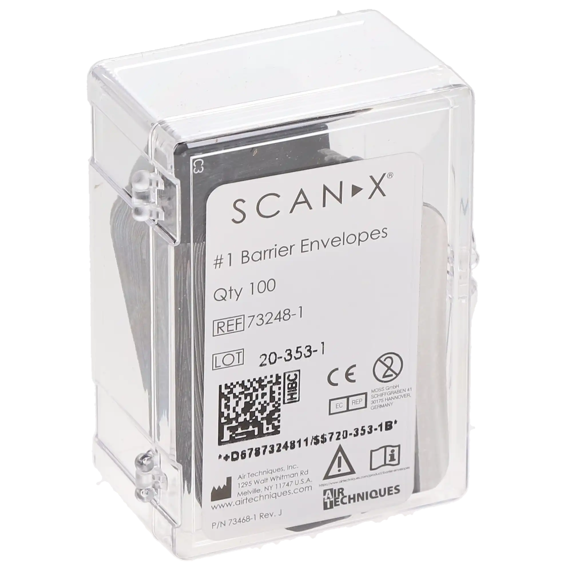 Air Techniques ScanX Easy-Open Barrier Envelopes, Size 1, Black, 100/Pack, 73248-1 thumbnail 4