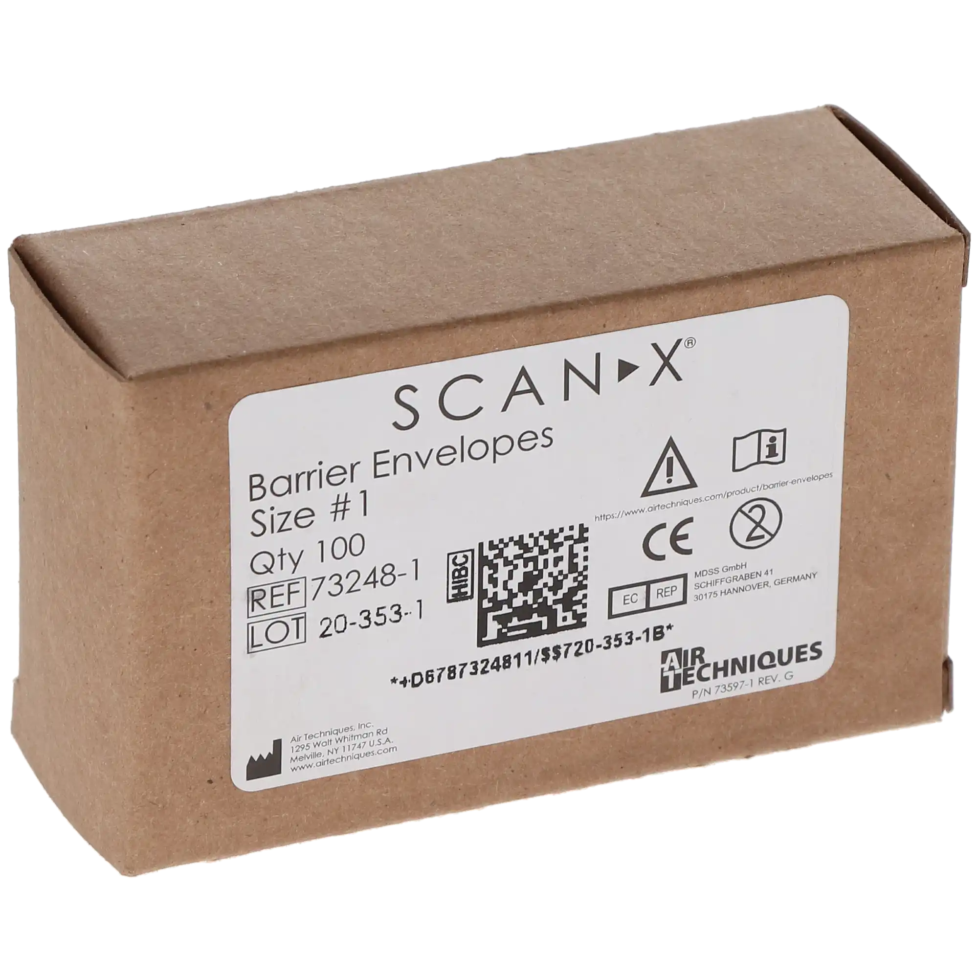 Air Techniques ScanX Easy-Open Barrier Envelopes, Size 1, Black, 100/Pack, 73248-1 thumbnail 5
