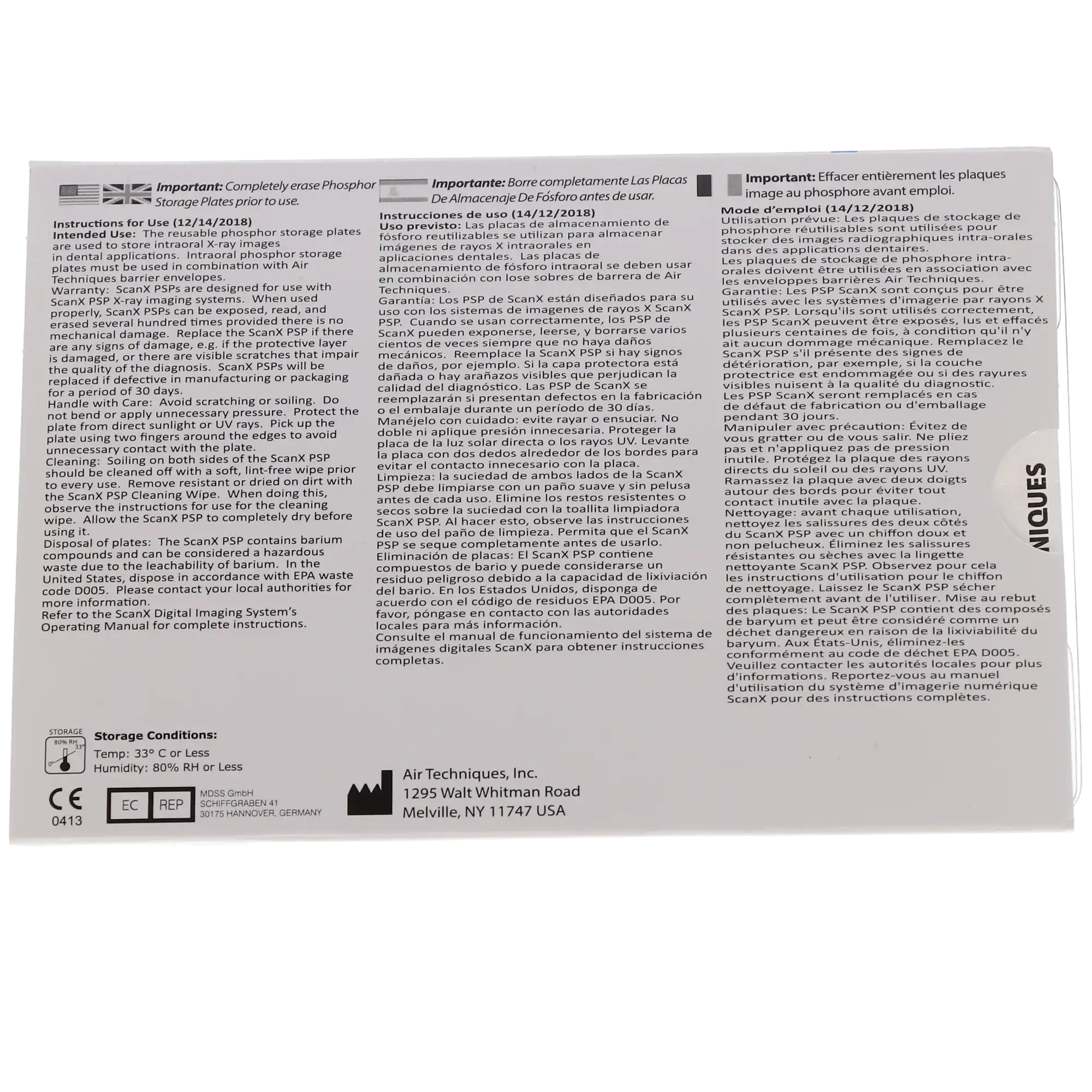 Air Techniques ScanX Intraoral Phosphor Storage Plates, Size 0, Wireless Flexible, 2/Pk, 73445-0 thumbnail 4