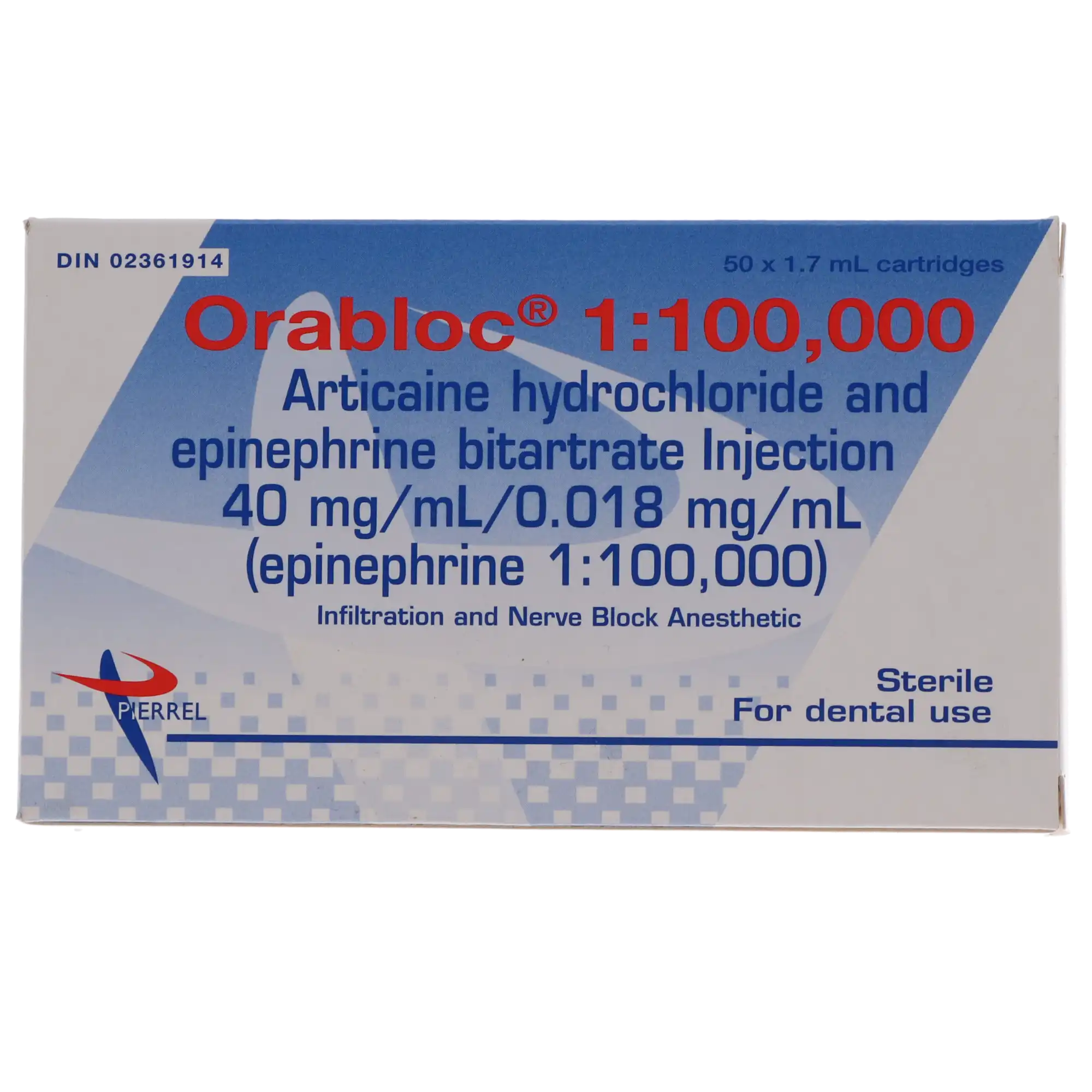 Orabloc Articaine HCl 4% with Epinephrine 1:100,000, Red, 1.7 mL Cartridges, 50/Pk thumbnail 4