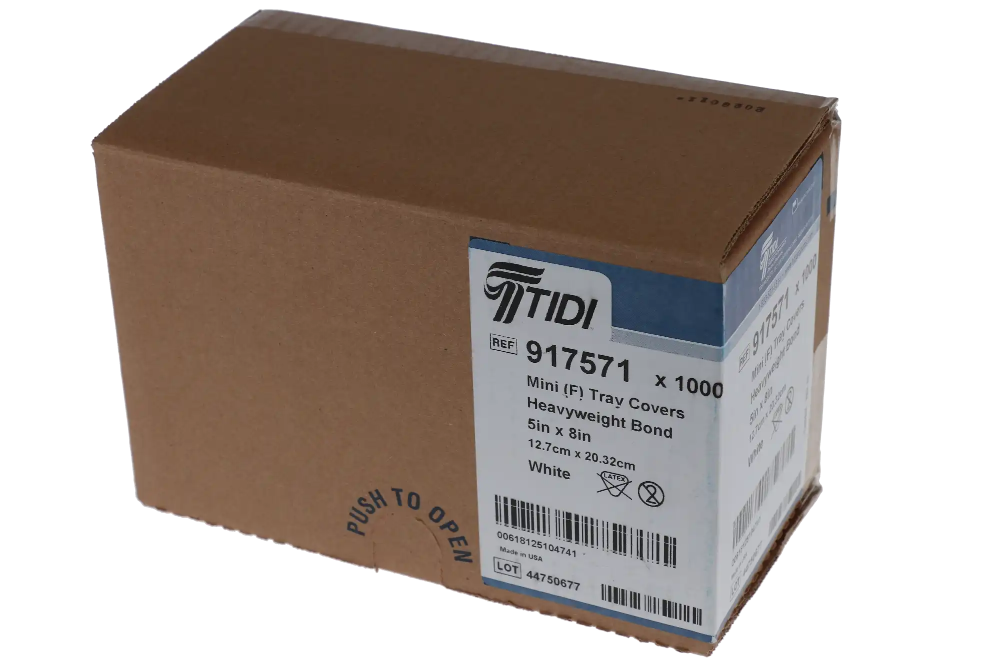 TIDI Heavyweight Tray Cover, Mini (F), 5" x 8", White, 1000/Case, 917571 thumbnail 4