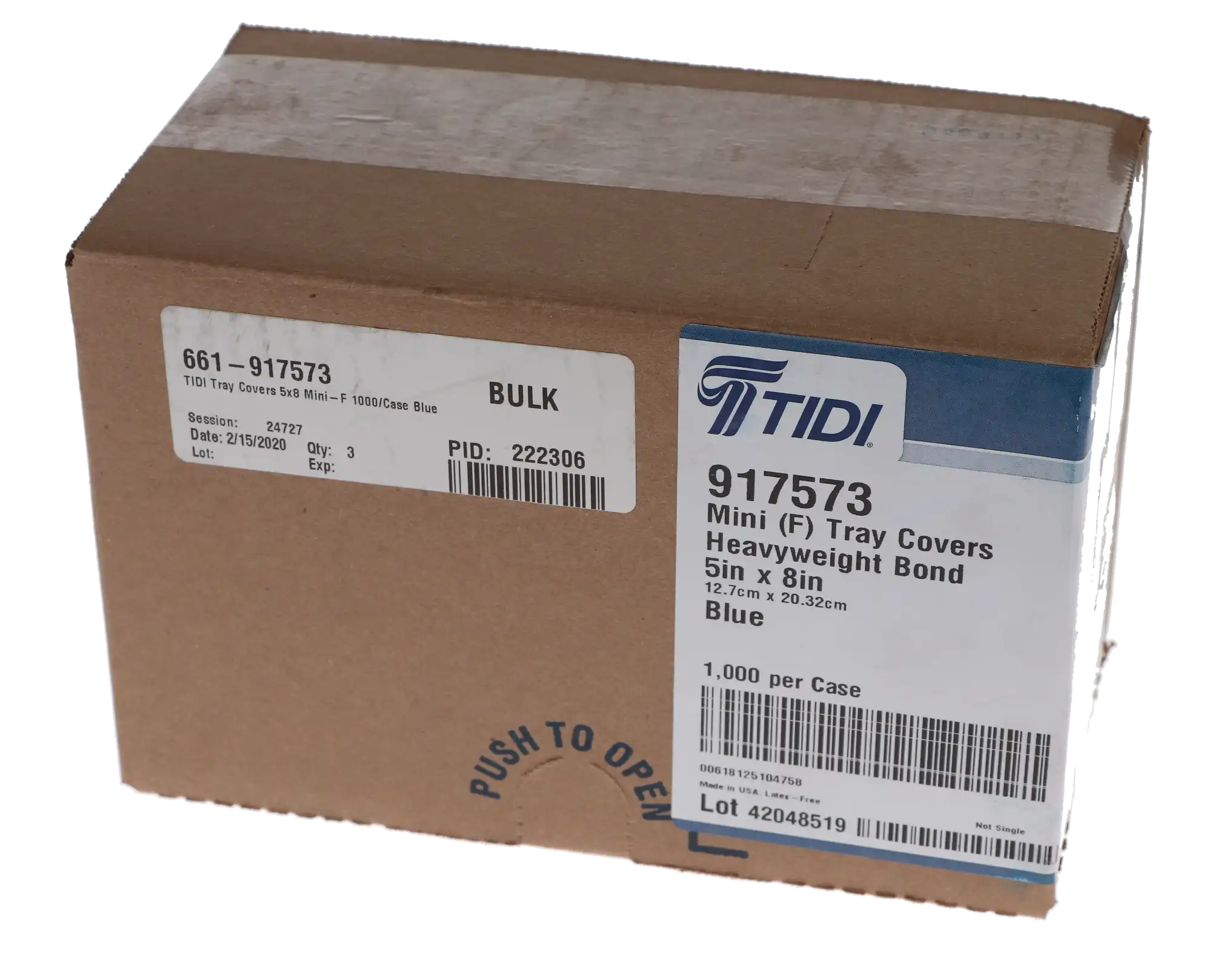 Tidi Choice Heavyweight Paper Tray Covers, Mini (F), 5" x 8", Blue, 1000/Box, 917573 thumbnail 6