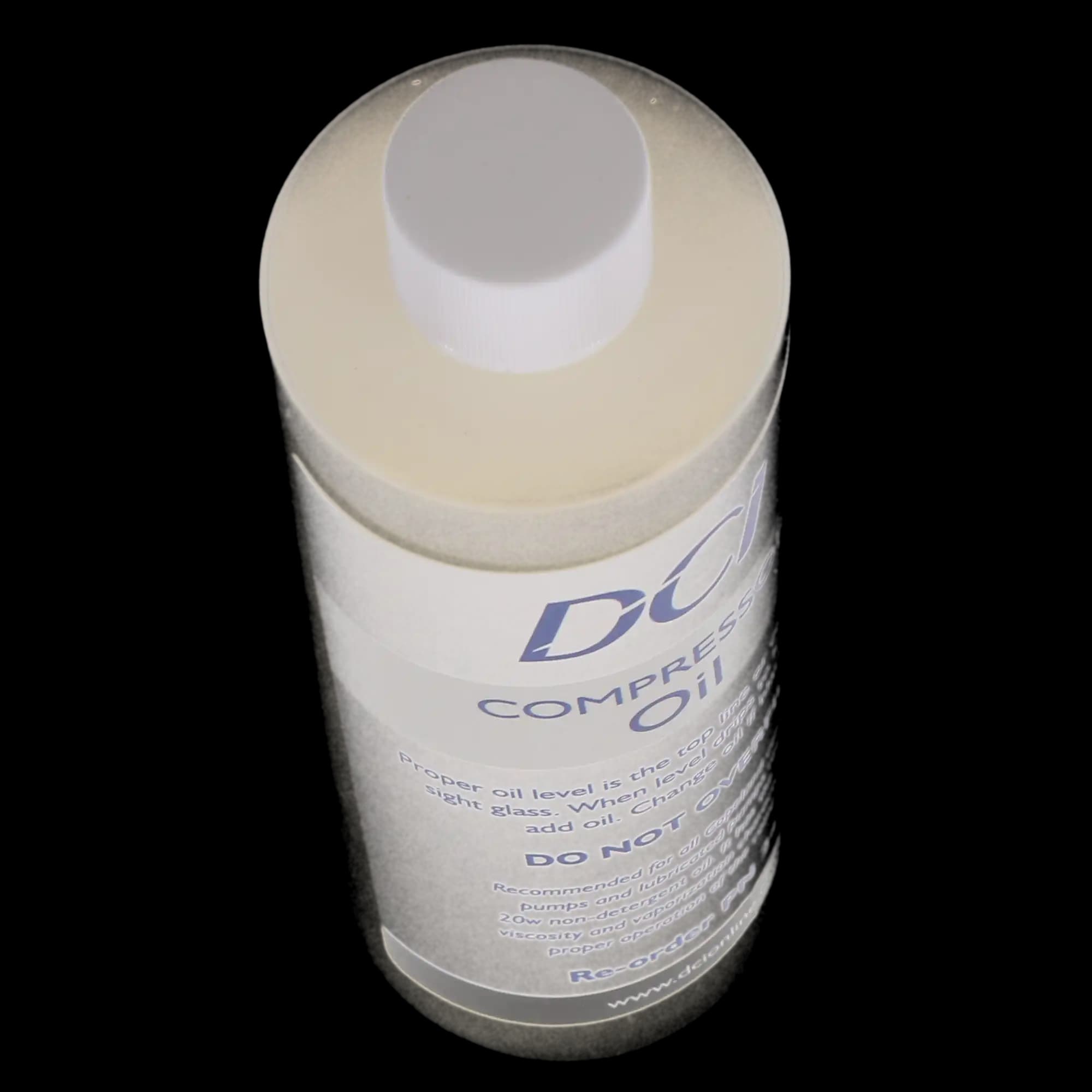 DCI International Lubricated Compressor Oil, Non-Synthetic, 20W, 16 oz Bottle, 1/Pk, 2485 thumbnail 4