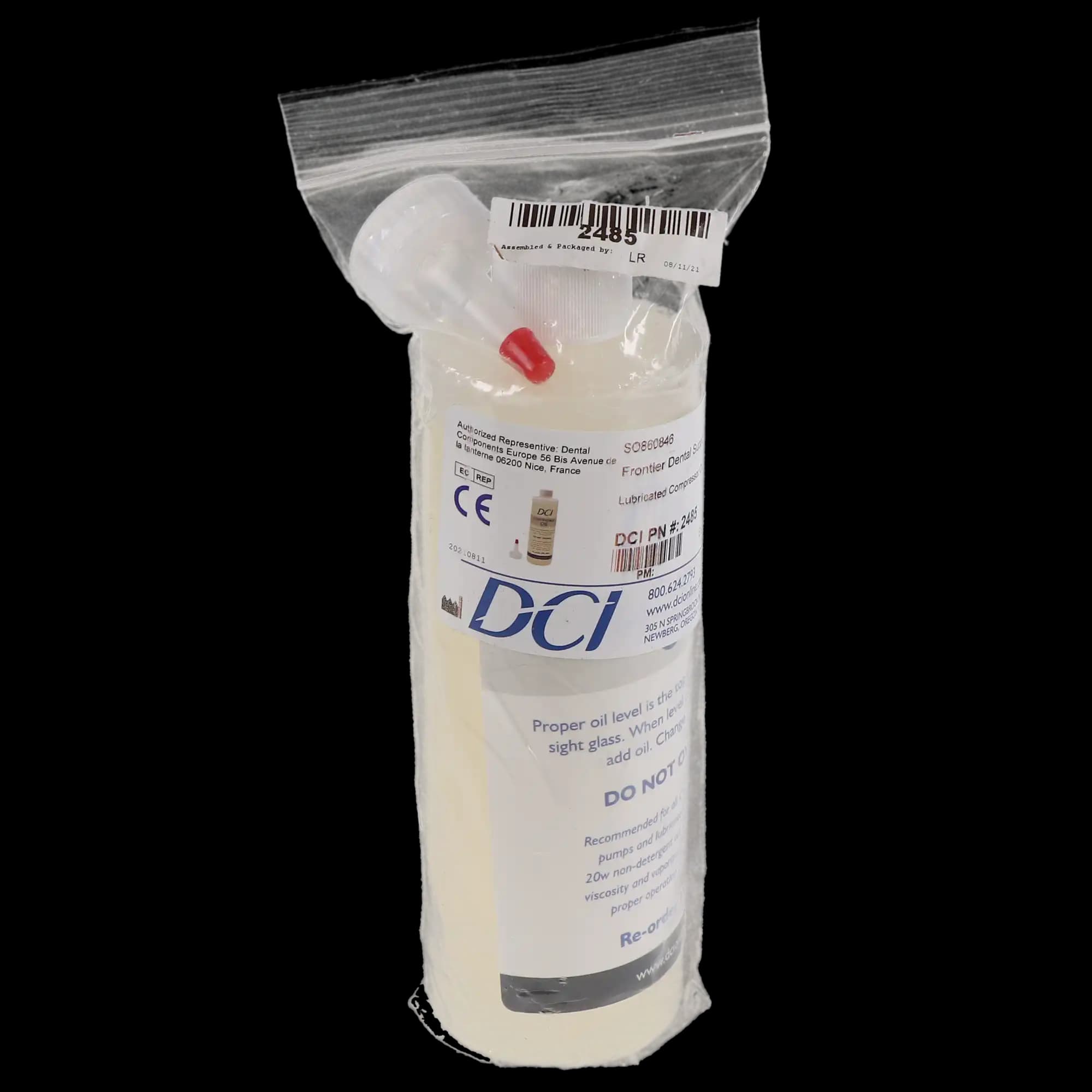 DCI International Lubricated Compressor Oil, Non-Synthetic, 20W, 16 oz Bottle, 1/Pk, 2485 thumbnail 5