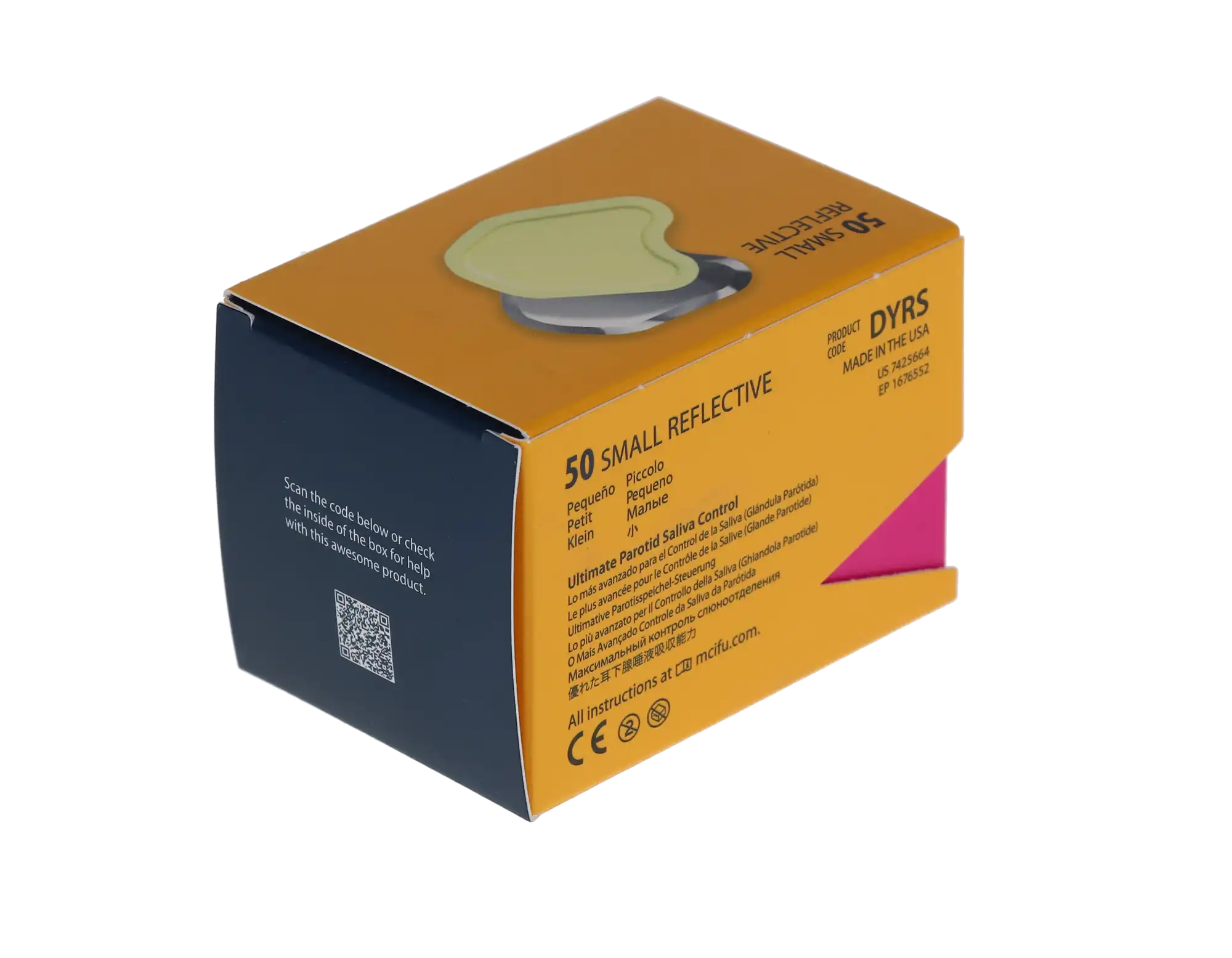 NeoDrys ReFlective Saliva Absorbent Cotton Roll Substitute, Small (Yellow), Reflective Backing, 50/Box, DYRS thumbnail 10