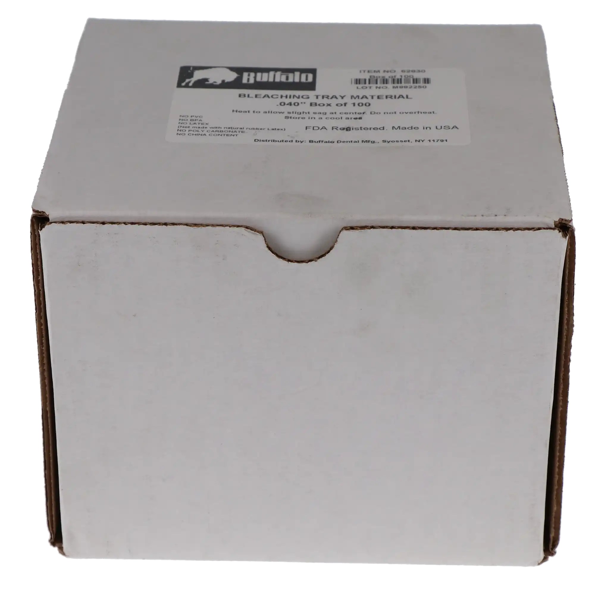 Buffalo Dental .040" Clear Bleaching Tray Material, 5" x 5" Soft EVA Sheets, 100/Pkg, 62830 thumbnail 6