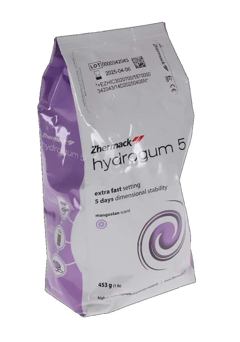Zhermack Hydrogum 5 Dustless Alginate Impression Material, Extra Fast Set, Fruit Flavor, 1 lb Bag, C302070 thumbnail 3