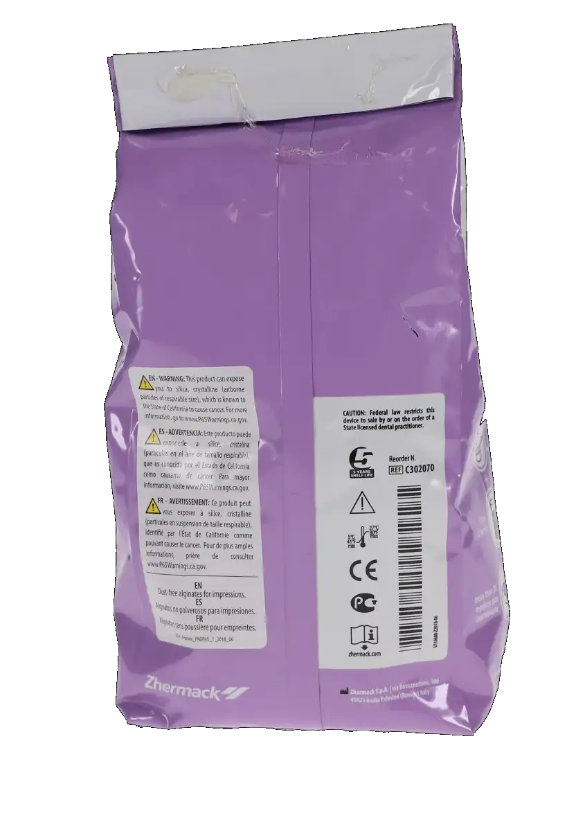 Zhermack Hydrogum 5 Dustless Alginate Impression Material, Extra Fast Set, Fruit Flavor, 1 lb Bag, C302070 thumbnail 4