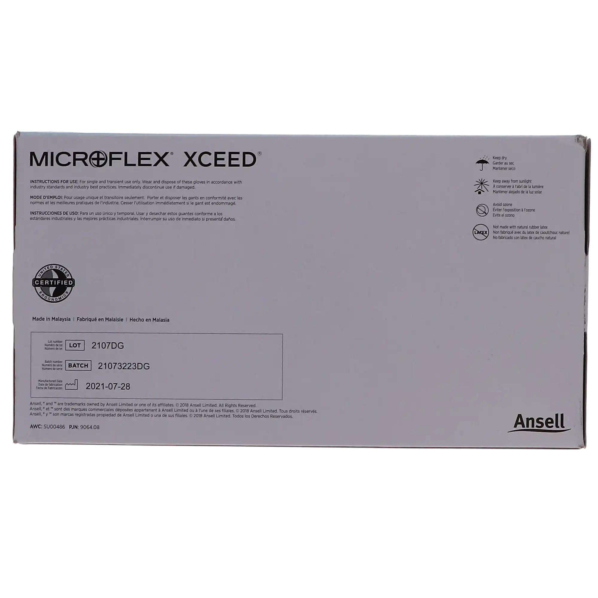 XCEED® Nitrile Examination Gloves, Powder Free, Latex Free, Blue, Small, 250/Box, XC-310-S thumbnail 7