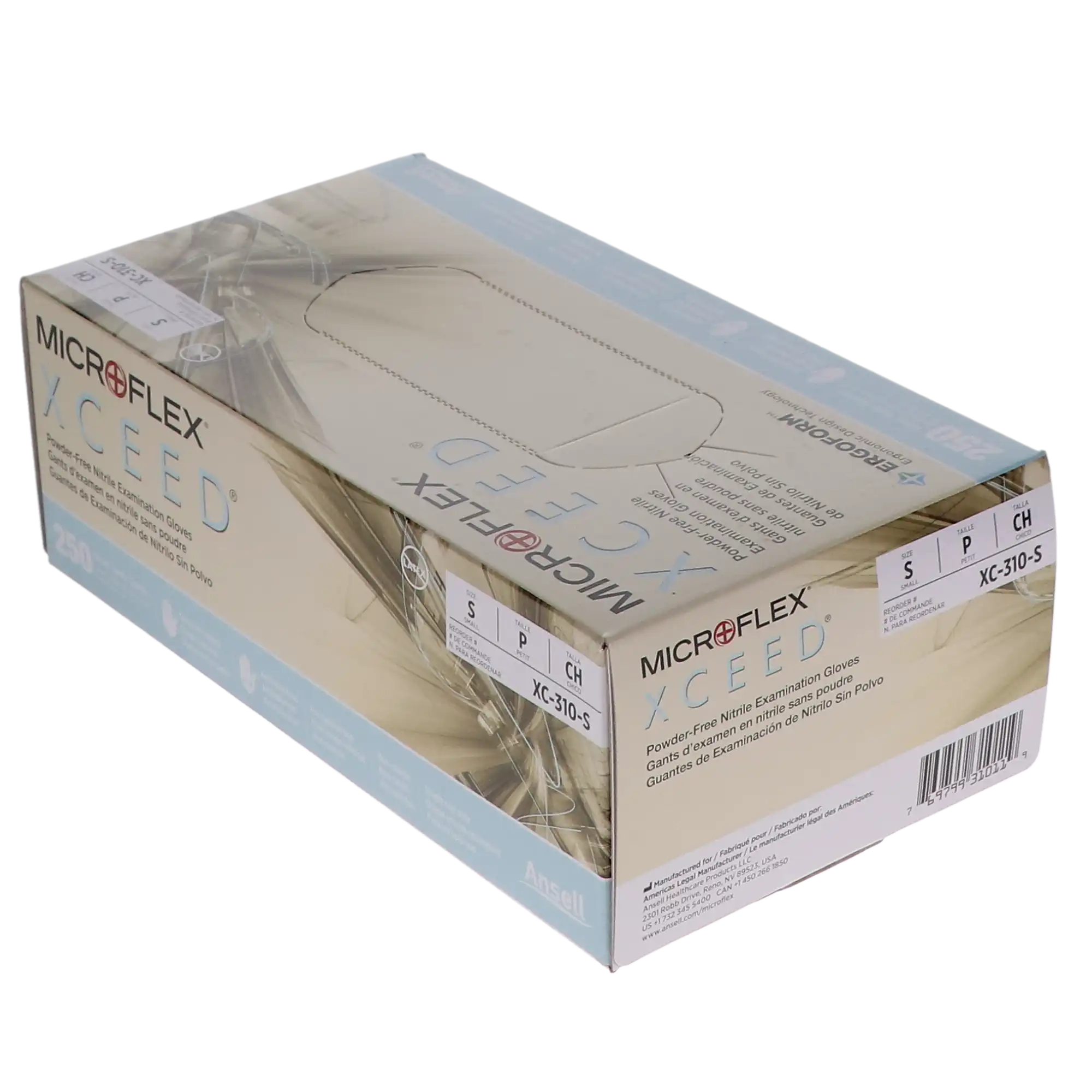 XCEED® Nitrile Examination Gloves, Powder Free, Latex Free, Blue, Small, 250/Box, XC-310-S thumbnail 8