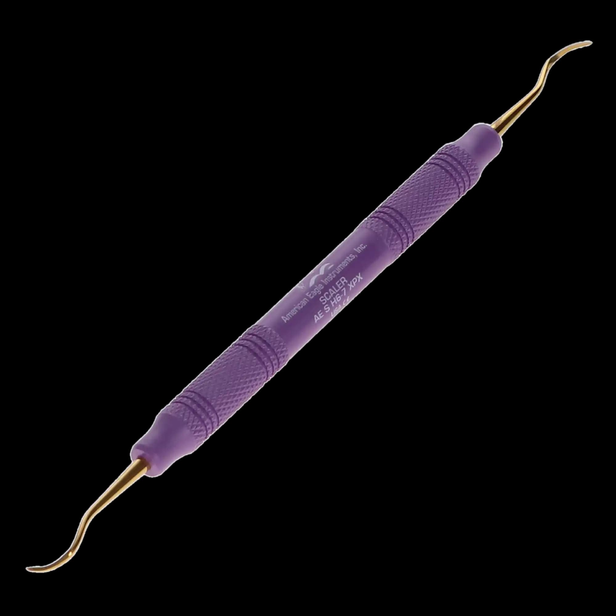 American Eagle XP Sickle Scaler, #H6-7 (U6-7), Universal Anterior, EagleLite Resin Handle, 3/8", Purple, 1/Pk, AESH6-7XPX thumbnail 2