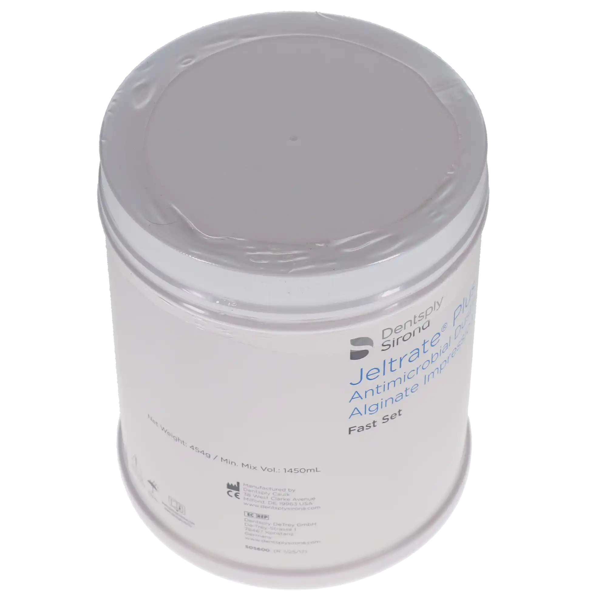 Jeltrate Plus Antimicrobial Dustless Alginate Impression Material, Fast Set, Pink, 1 lb Canister, 454g, 605602 thumbnail 3