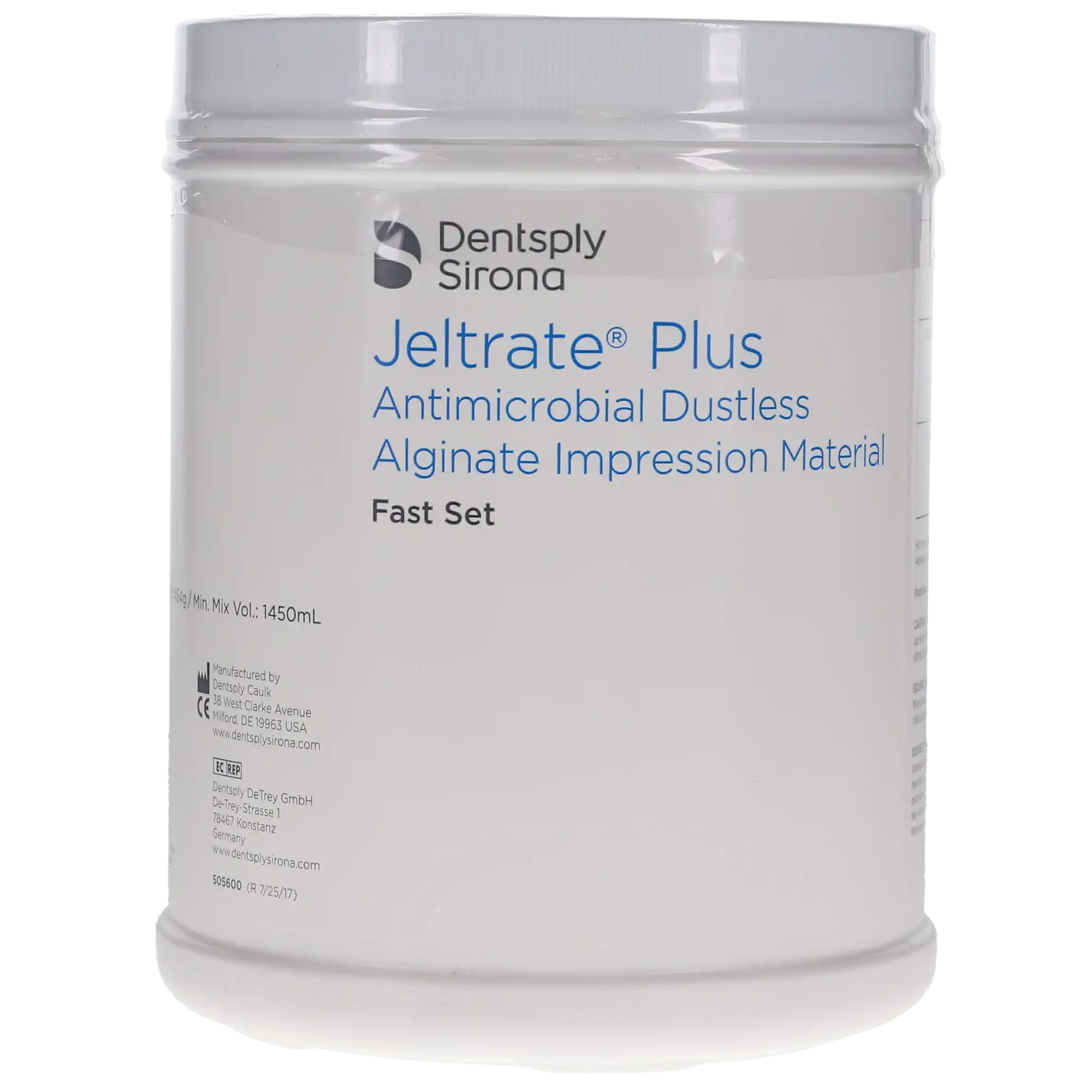Jeltrate Plus Antimicrobial Dustless Alginate Impression Material, Fast Set, Pink, 1 lb Canister, 454g, 605602 thumbnail 5