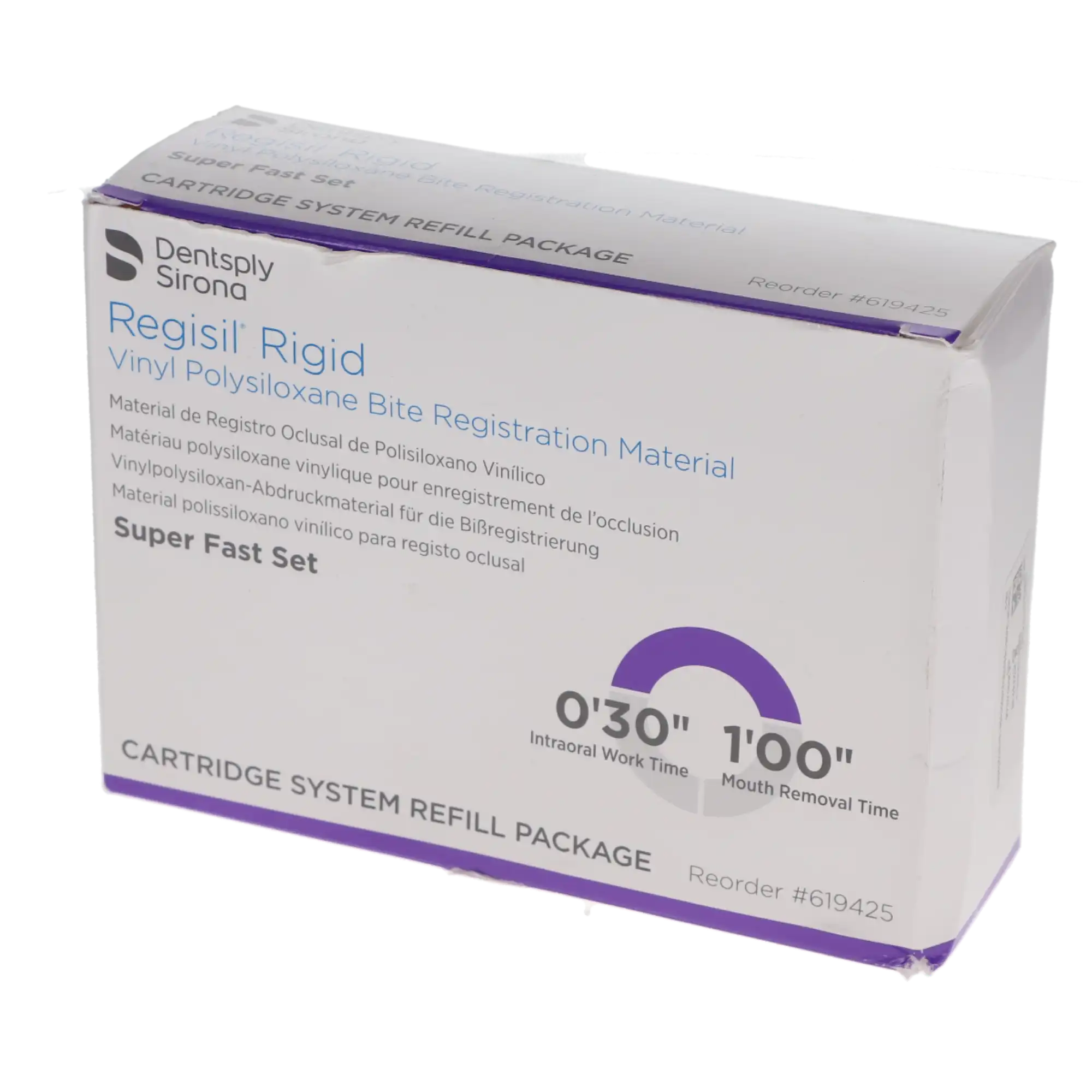 Regisil 2X VPS Bite Registration Material, Regular Set, Purple/Teal, 50 mL Cartridge Refill Pack, 4/Pk, 619500 thumbnail 12