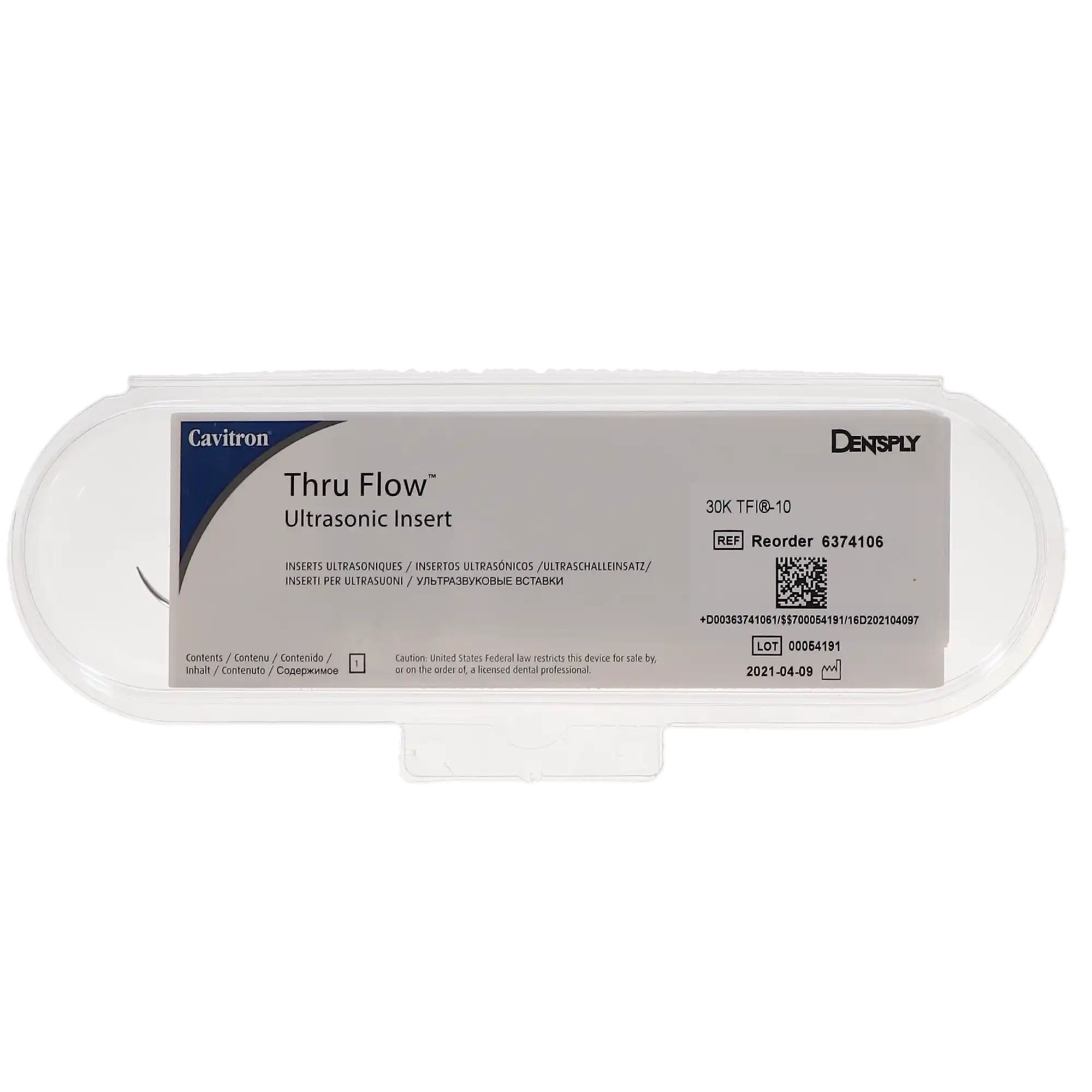 Dentsply Sirona Cavitron Thru Flow Ultrasonic Insert, TFI-10, Straight, 30K, Black Grip, 1/Pk, 6374106 thumbnail 5