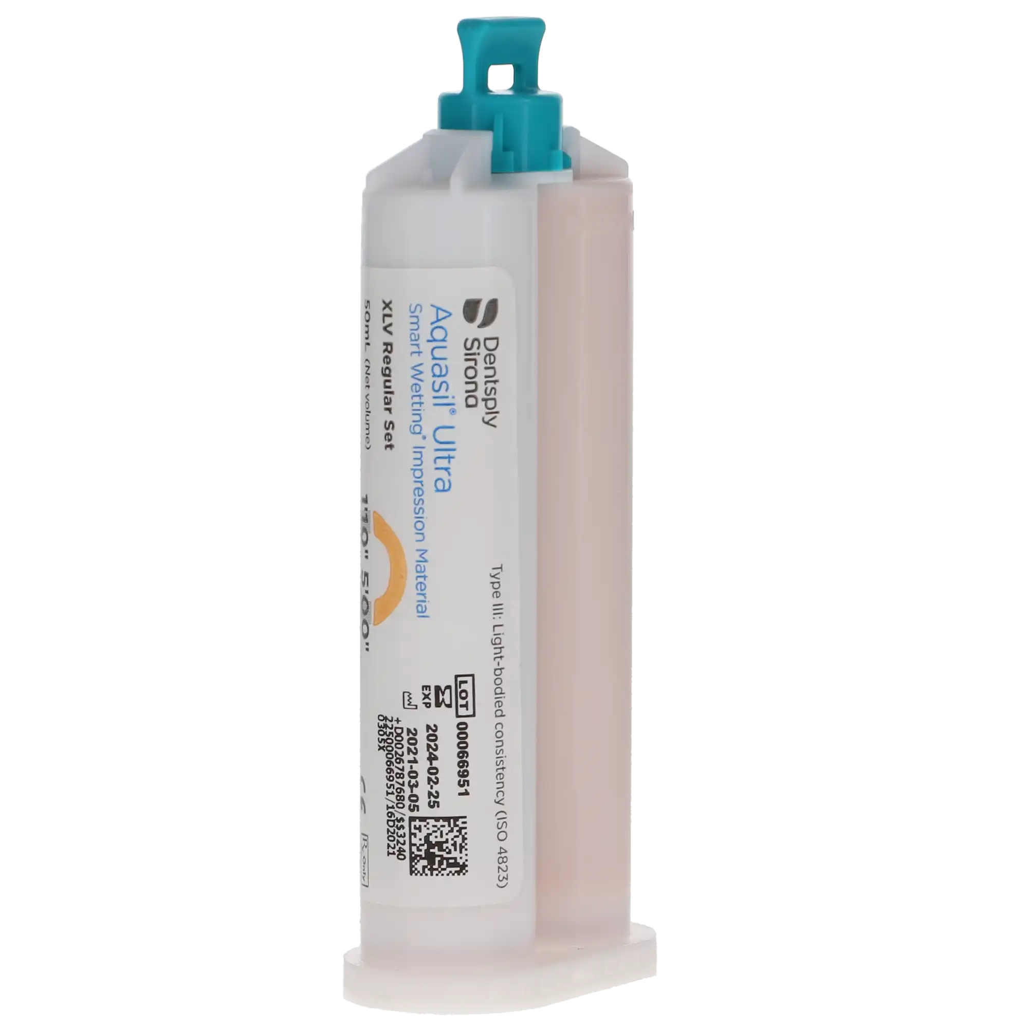 Aquasil Ultra Smart Wetting Impression Material, Xtra Light Body (XLV), Regular Set, 50 ml Cartridges, Mint/Orange, 4/Pk, 678768 thumbnail 2