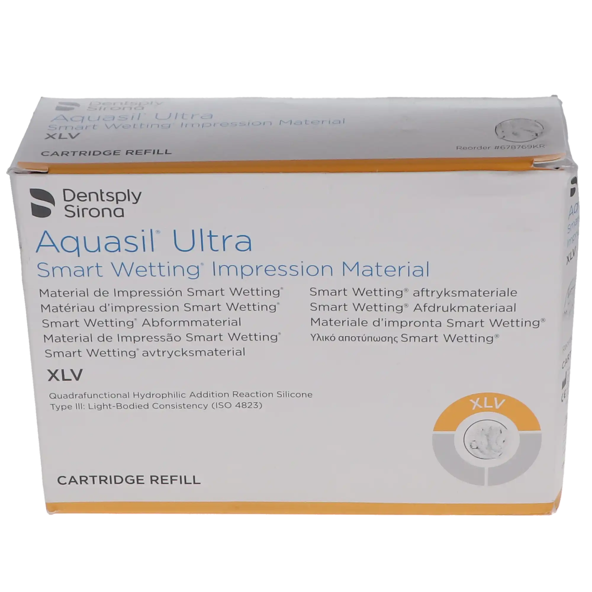 Aquasil Ultra Smart Wetting Impression Material, Xtra Light Body (XLV), Regular Set, 50 ml Cartridges, Mint/Orange, 4/Pk, 678768 thumbnail 5