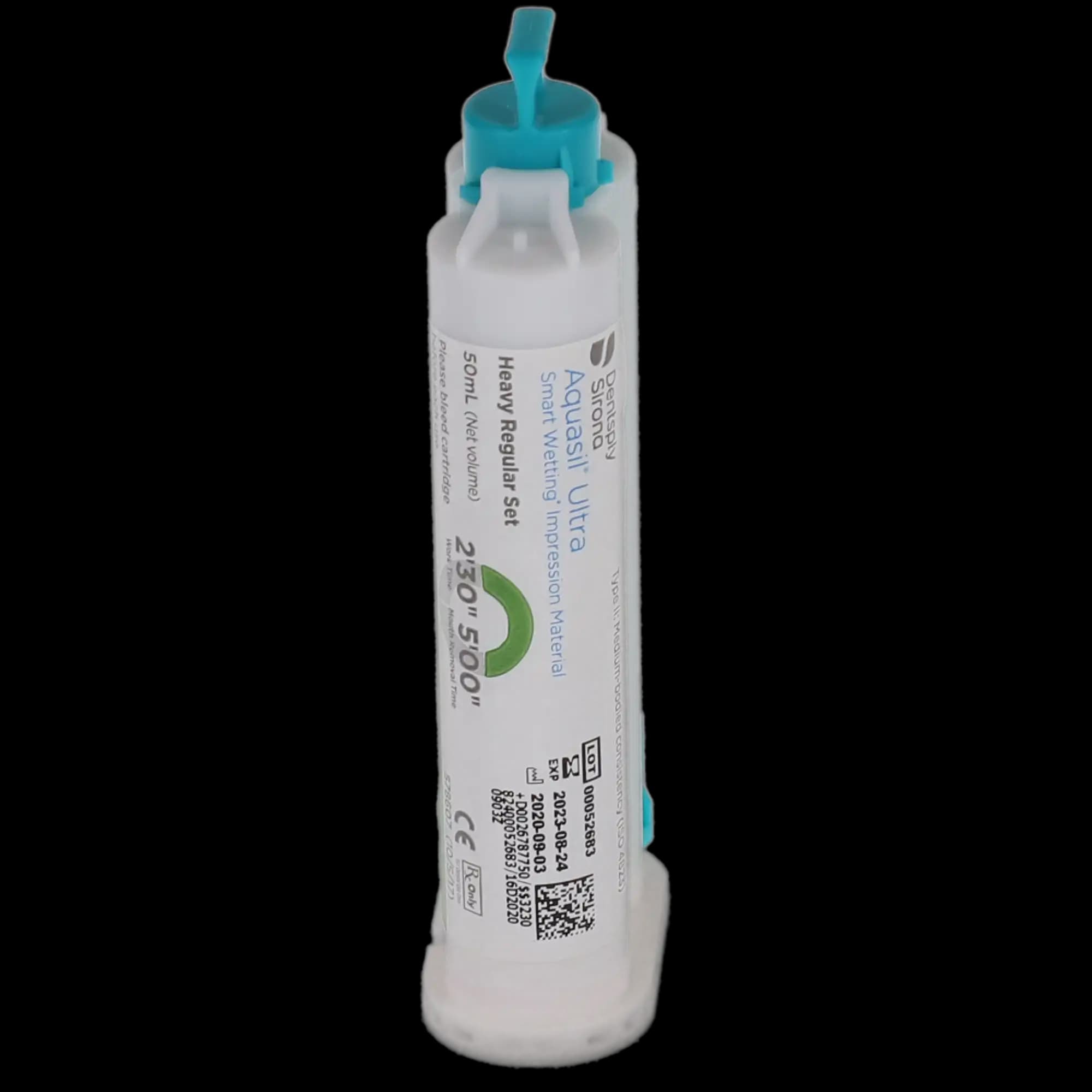 Aquasil Ultra Smart Wetting Impression Material, Heavy Body, Regular Set, 50 ml Cartridges, Light Green/Mint, 4/Pk, 678775 thumbnail 3