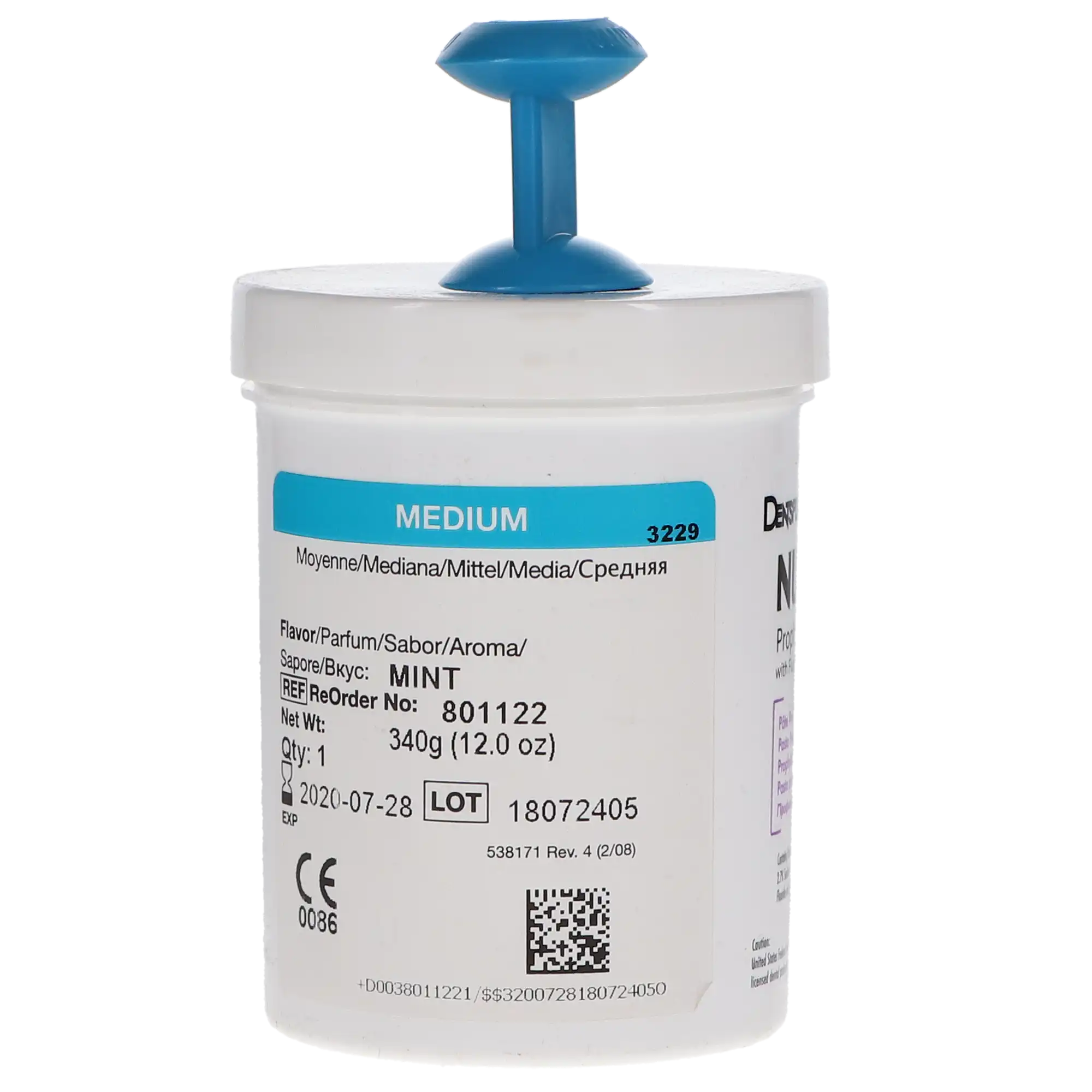 NUPRO® Prophy Paste with Sodium Fluoride, Medium Grit, Mint, 12 oz Jar, 801122 thumbnail 10