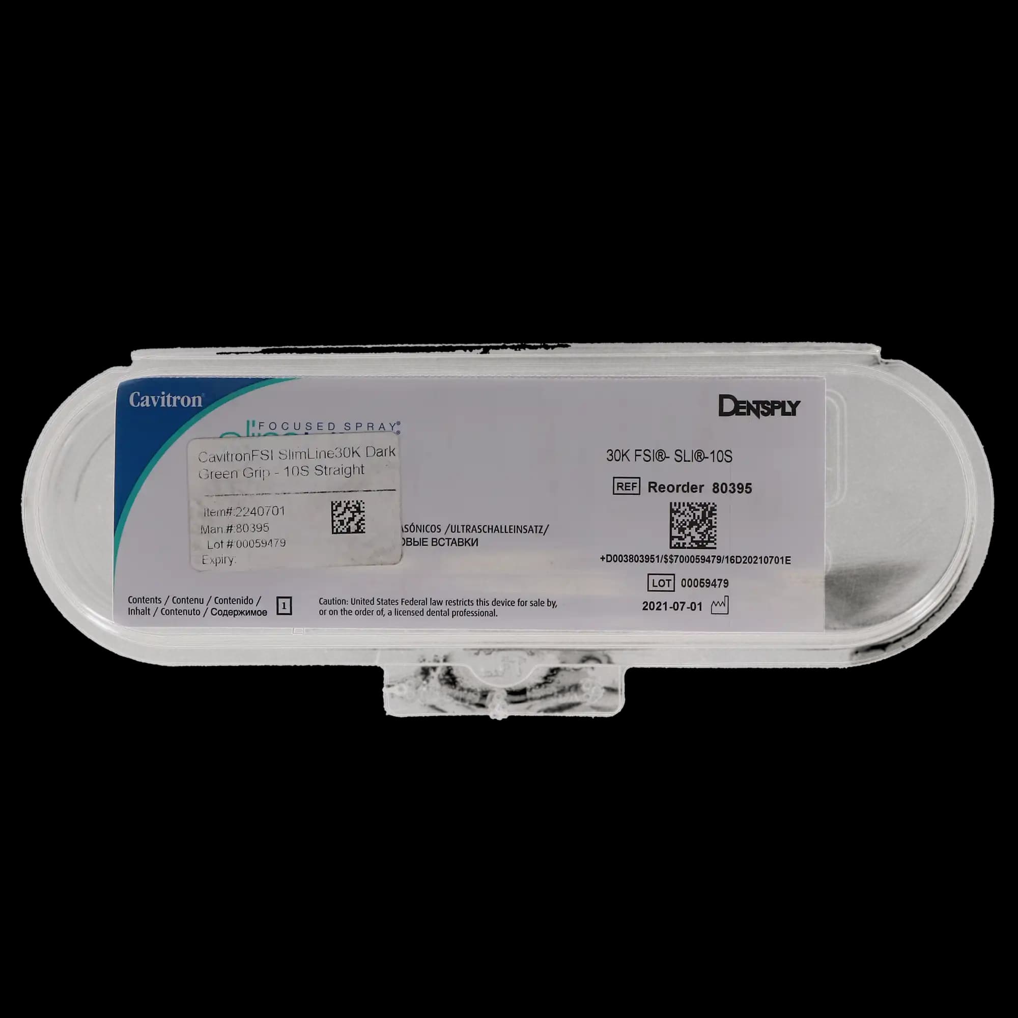 Cavitron FSI SlimLINE-10S Focused Spray Ultrasonic Insert, 30K, Straight, Dark Green, FSI-SLI 10S, 80395, 1/Pk thumbnail 10