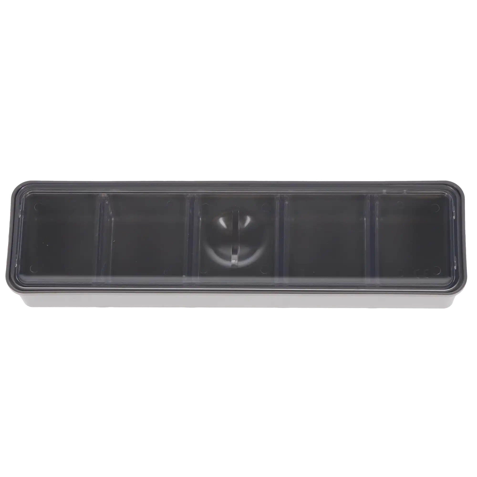 Zirc Long Tub Cup with Cover, Gray, 5 Compartments, 8-3/8" x 2-5/16" x 1-1/8", 1/Pk, 20Z473 thumbnail 2