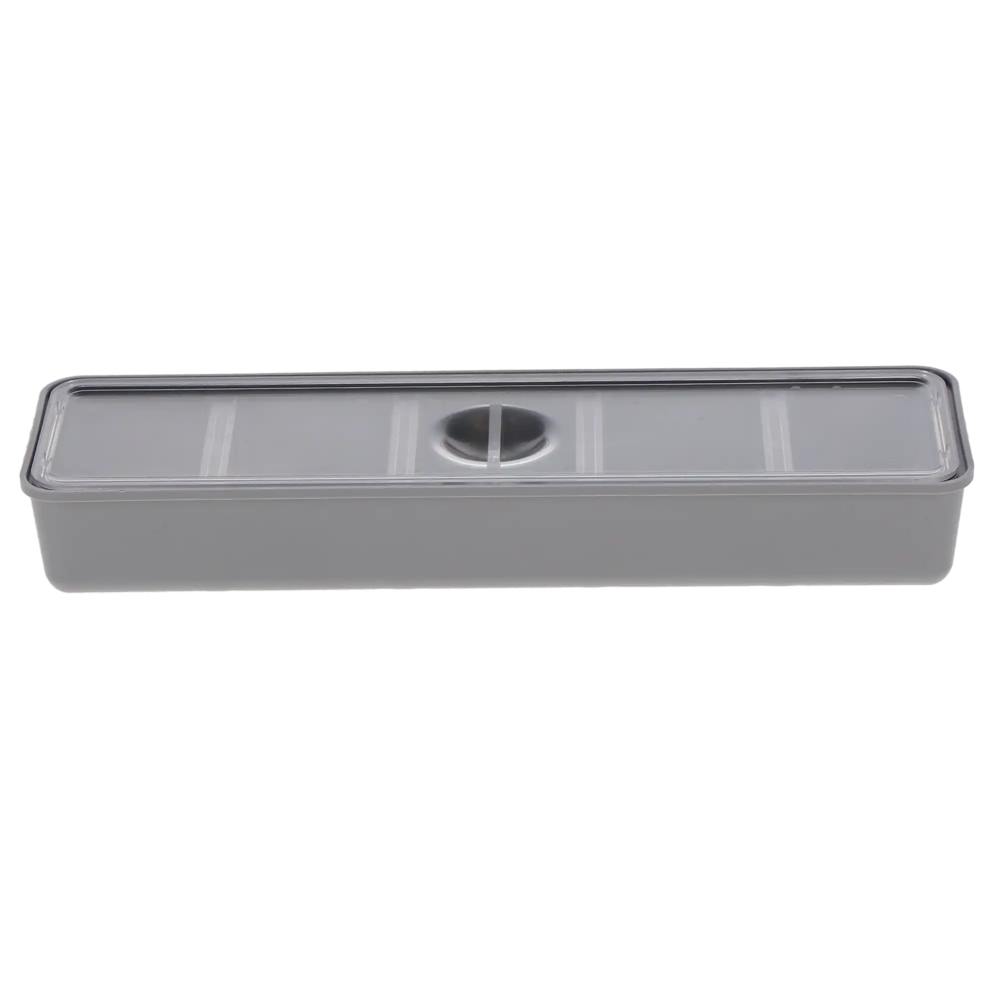 Zirc Long Tub Cup with Cover, Gray, 5 Compartments, 8-3/8" x 2-5/16" x 1-1/8", 1/Pk, 20Z473 thumbnail 6