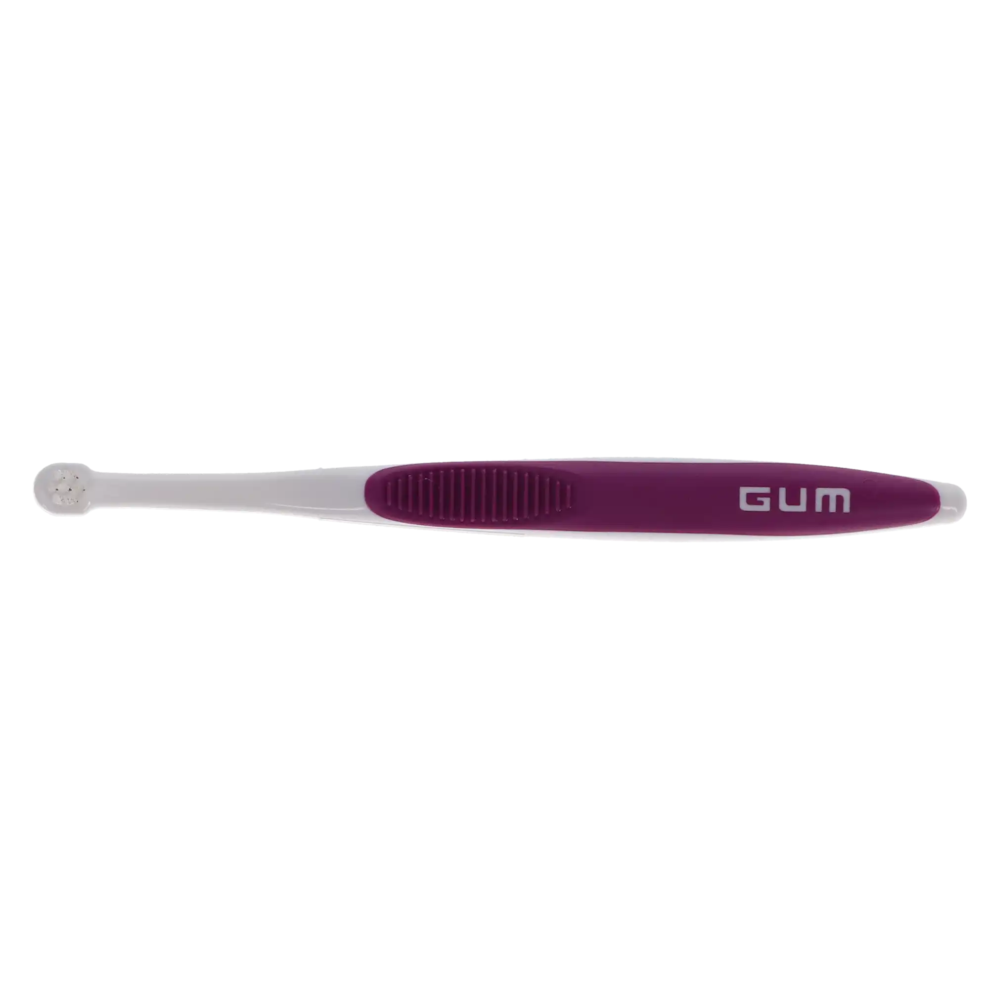 GUM End Tuft Toothbrush, Tapered Trim, Soft Bristles, 3 Rows, 7 Tufts, Small Head, Assorted Colors, 12/Box, 308PD thumbnail 7