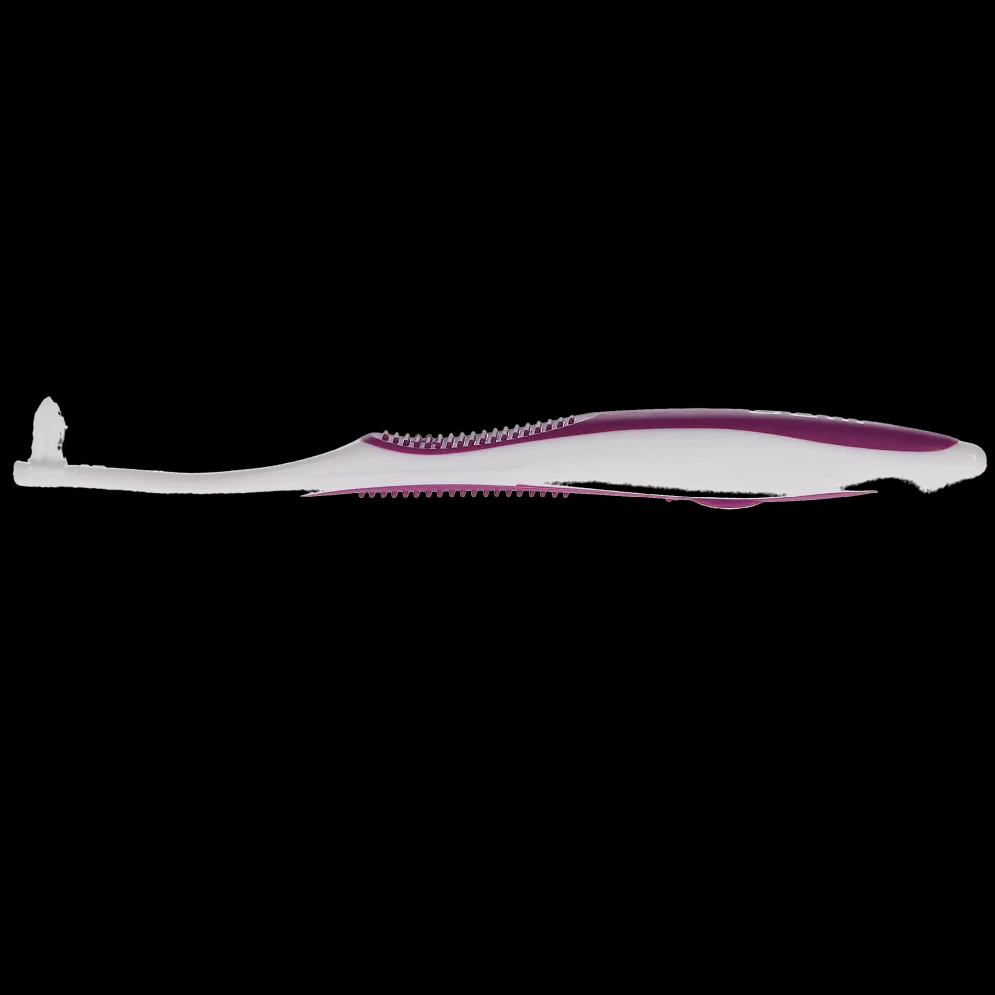 GUM End Tuft Toothbrush, Tapered Trim, Soft Bristles, 3 Rows, 7 Tufts, Small Head, Assorted Colors, 12/Box, 308PD thumbnail 8