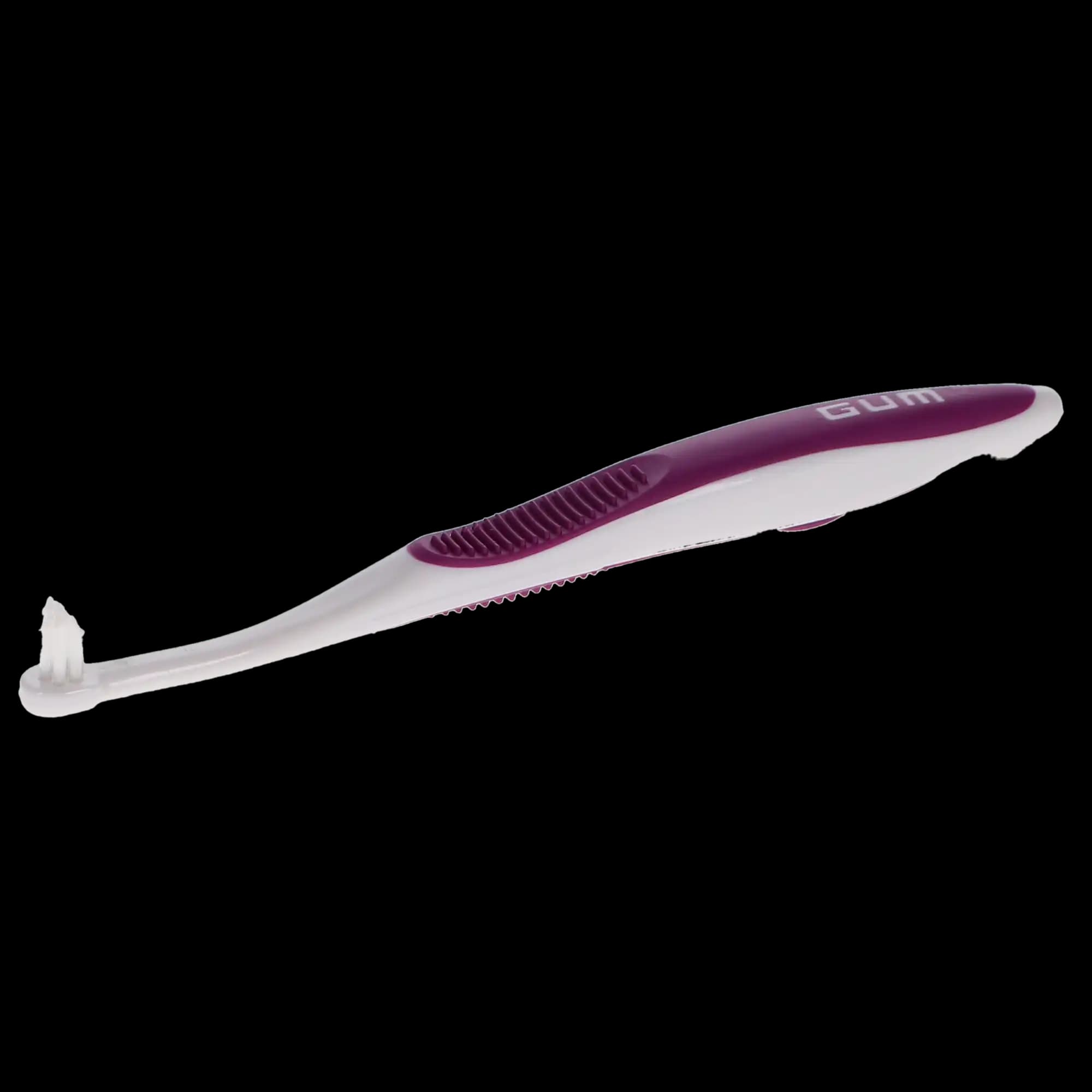GUM End Tuft Toothbrush, Tapered Trim, Soft Bristles, 3 Rows, 7 Tufts, Small Head, Assorted Colors, 12/Box, 308PD thumbnail 9