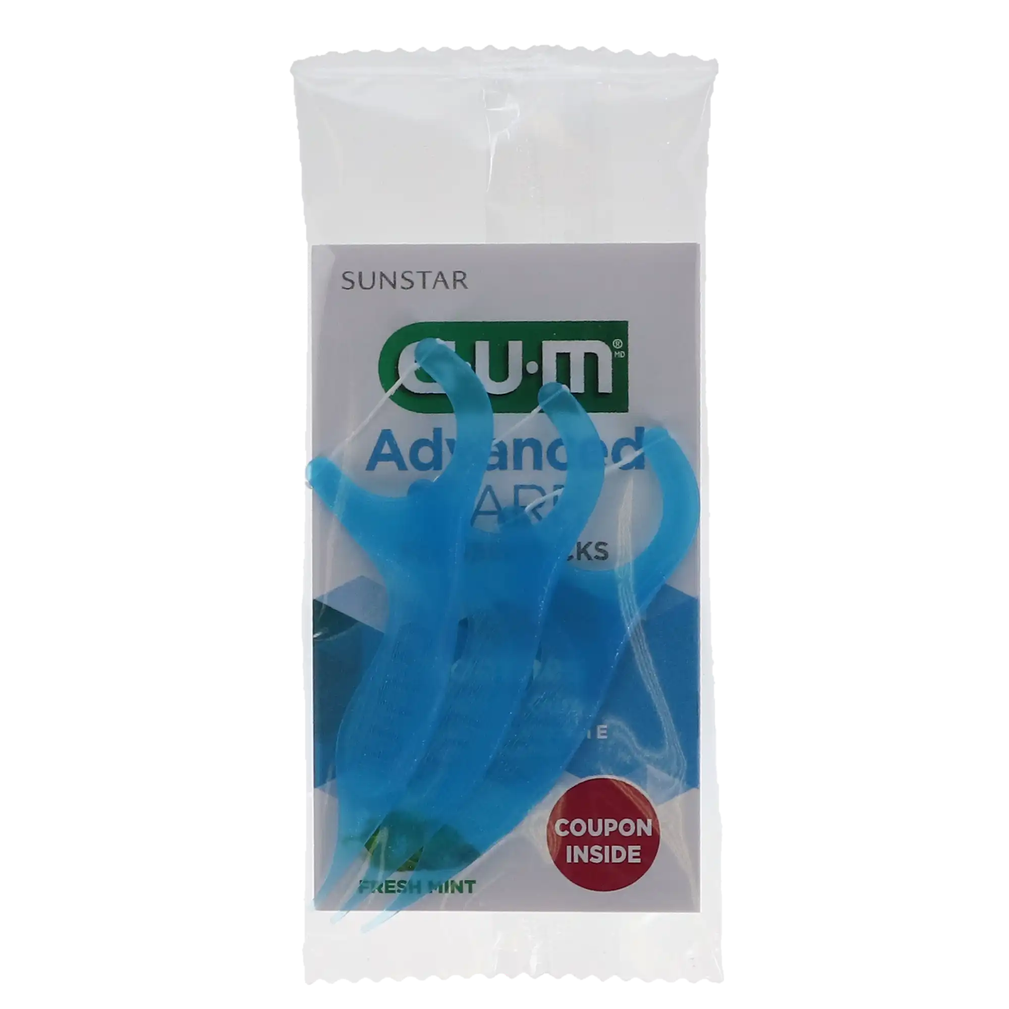 GUM Eez-Thru Advanced Care Flossers with Vitamin E & Fluoride, Mint, 3 Flossers/Pack, 48 Packs/Box, 888PR thumbnail 3