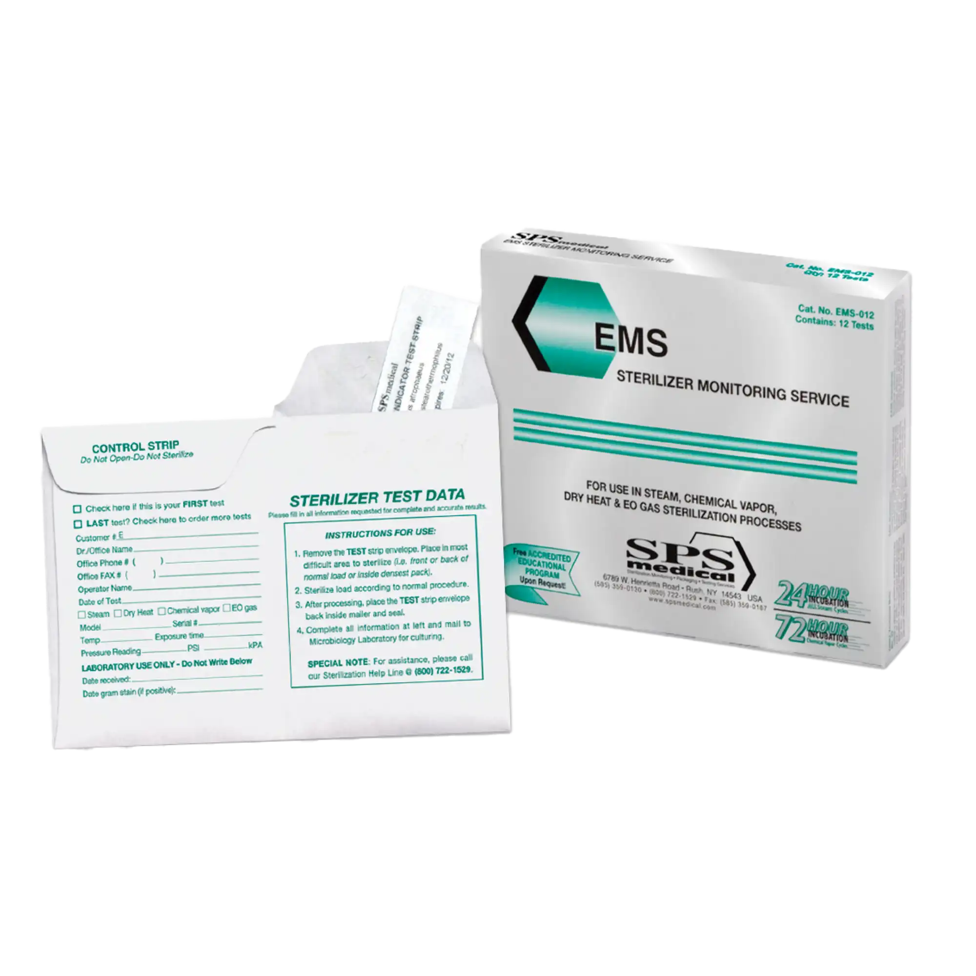 SPS Medical EMS Econo Mail-In Sterilizer Monitoring Service, 52 Tests/Box, EMS-052 thumbnail 8