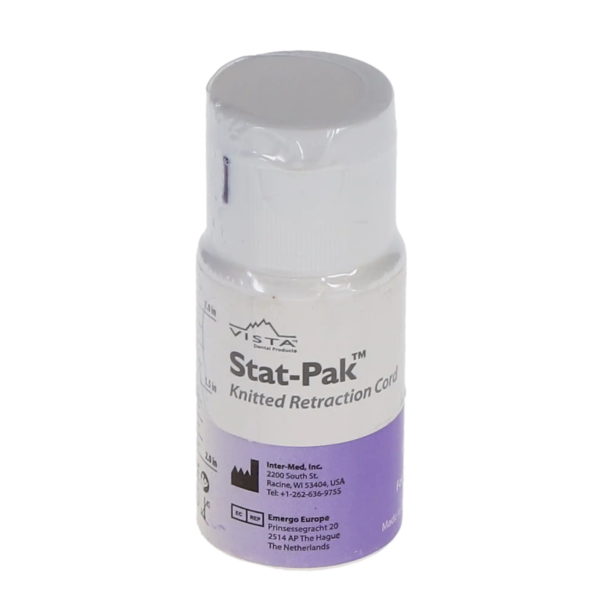 Stat-Pak Knitted Retraction Cord, Size 00, Navy Blue, 100 in/Bottle, 302612 thumbnail 3