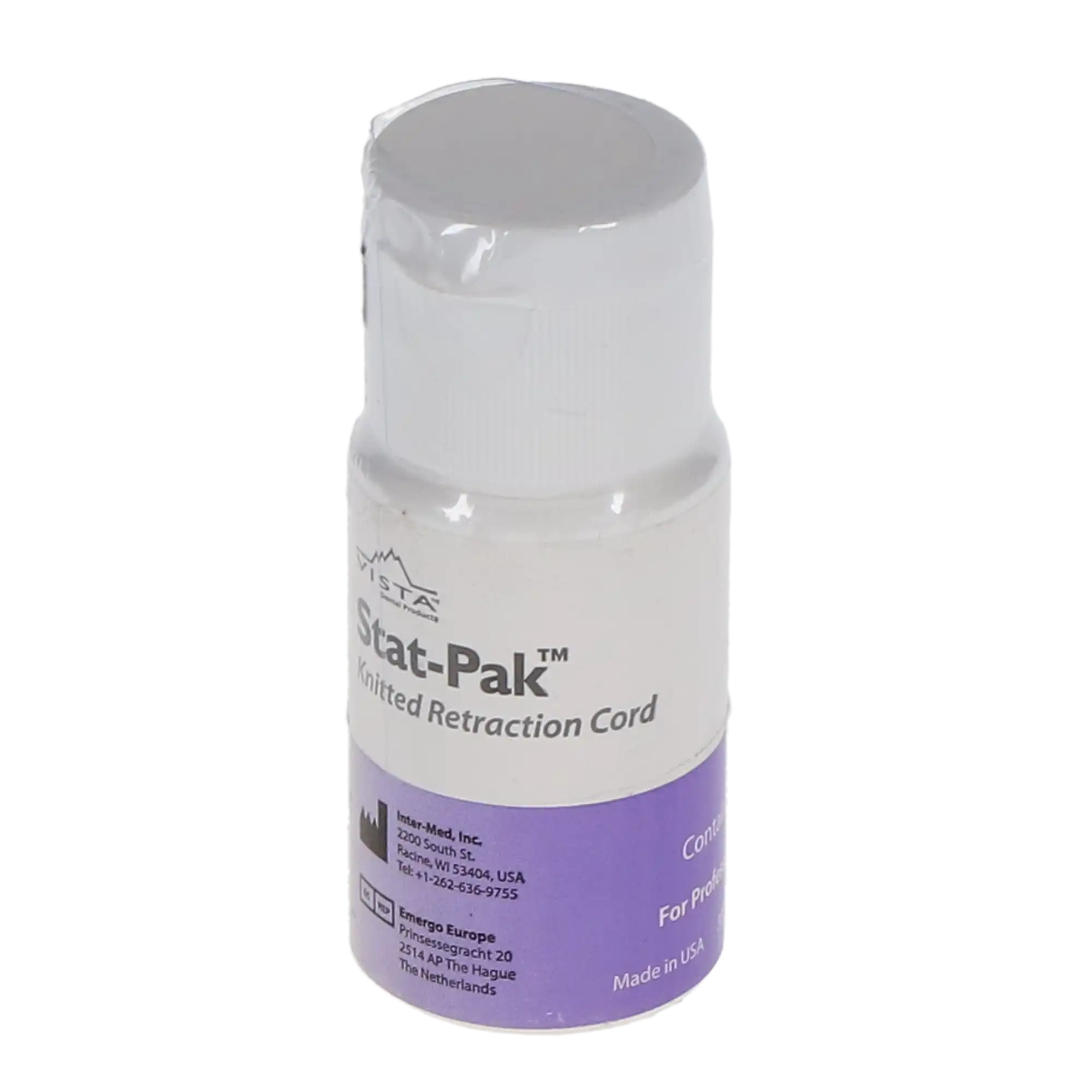 Stat-Pak Knitted Retraction Cord, Size 00, Navy Blue, 100 in/Bottle, 302612 thumbnail 4