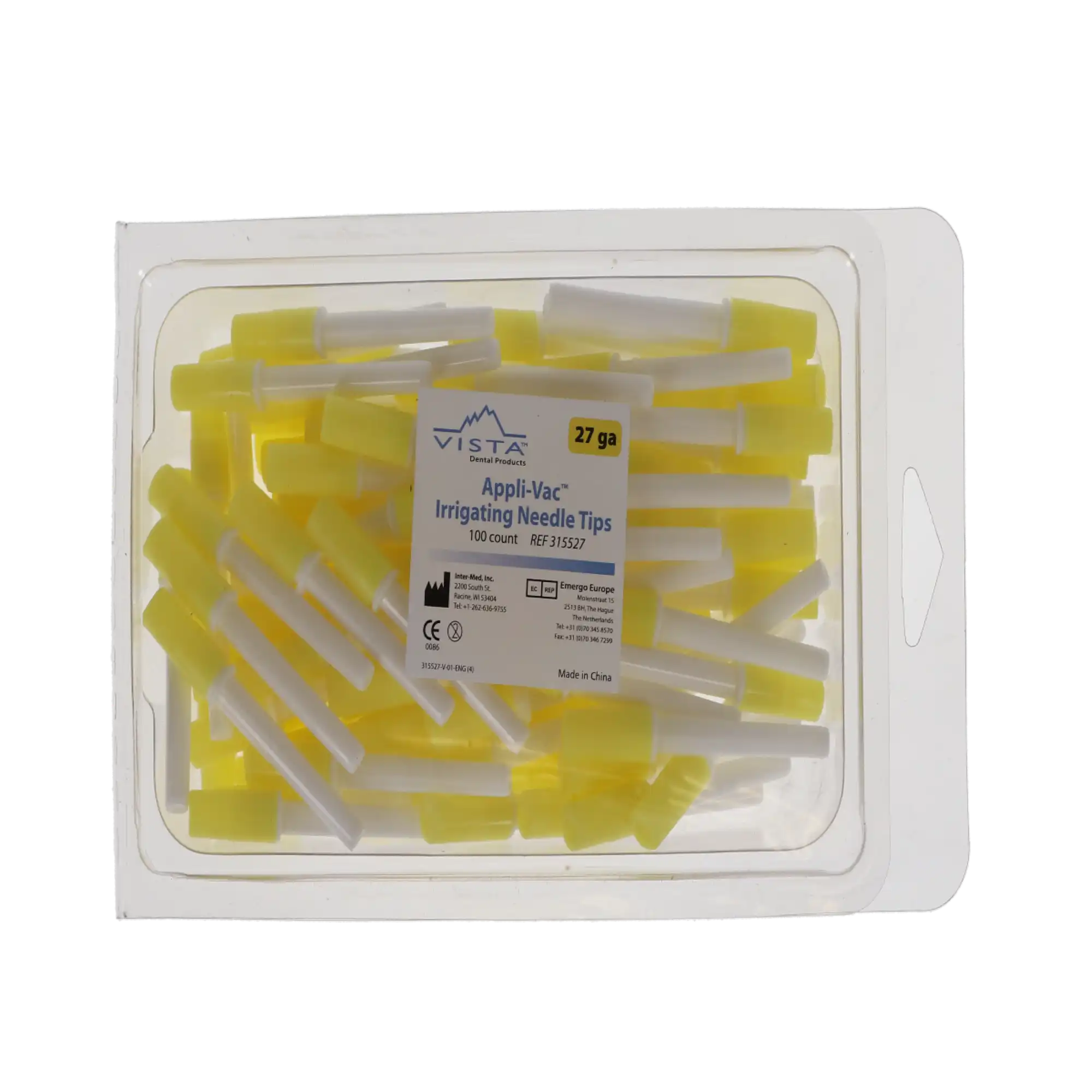 Appli-Vac Irrigating Needle Tips, 27 Ga, 1", Yellow, Luer Lock, 100/Pk, 315527 thumbnail 8