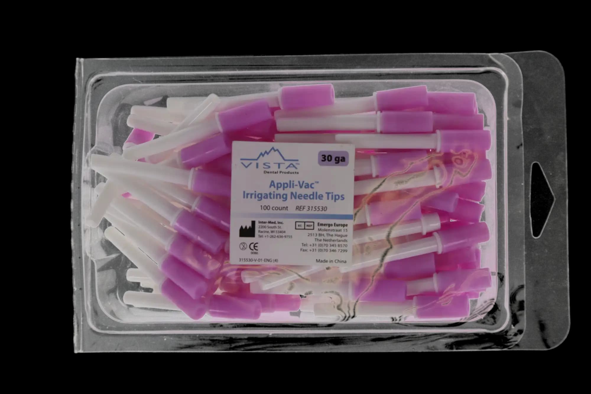 Appli-Vac Bendable Irrigating Needle Tips, 30 Gauge, 1", Purple, Luer Lock, 100/Pk, 315530 thumbnail 8