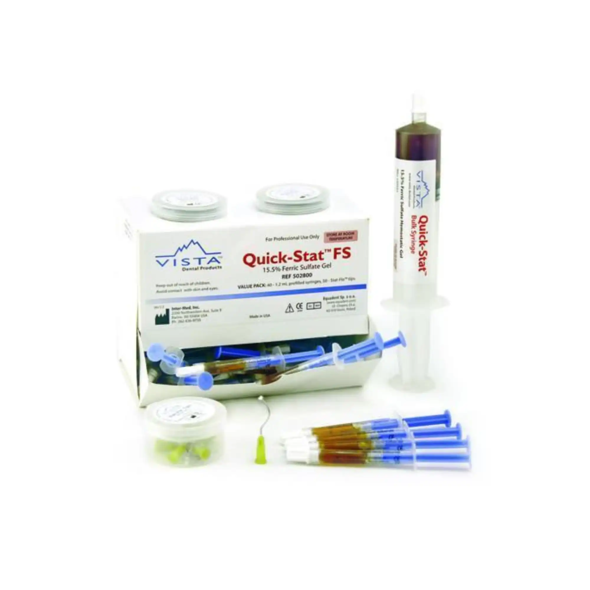 Quick-Stat FS Hemostatic Gel, 20% Ferric Sulfate, Value Pack, 40 x 1.2 mL Prefilled Syringes with 50 Stat-Flo Tips, 502800 thumbnail 2